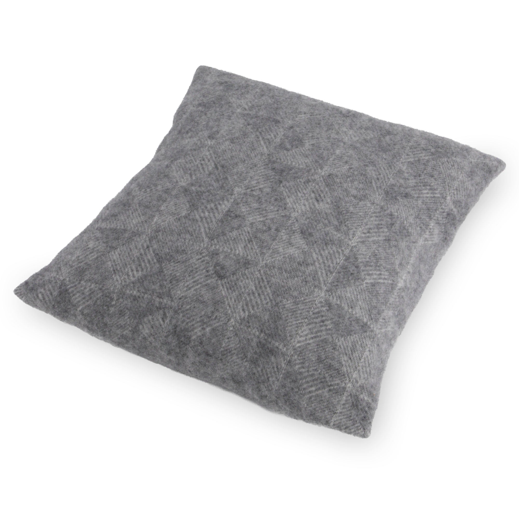 Diamond Grey Wool Cushion 45x45cm