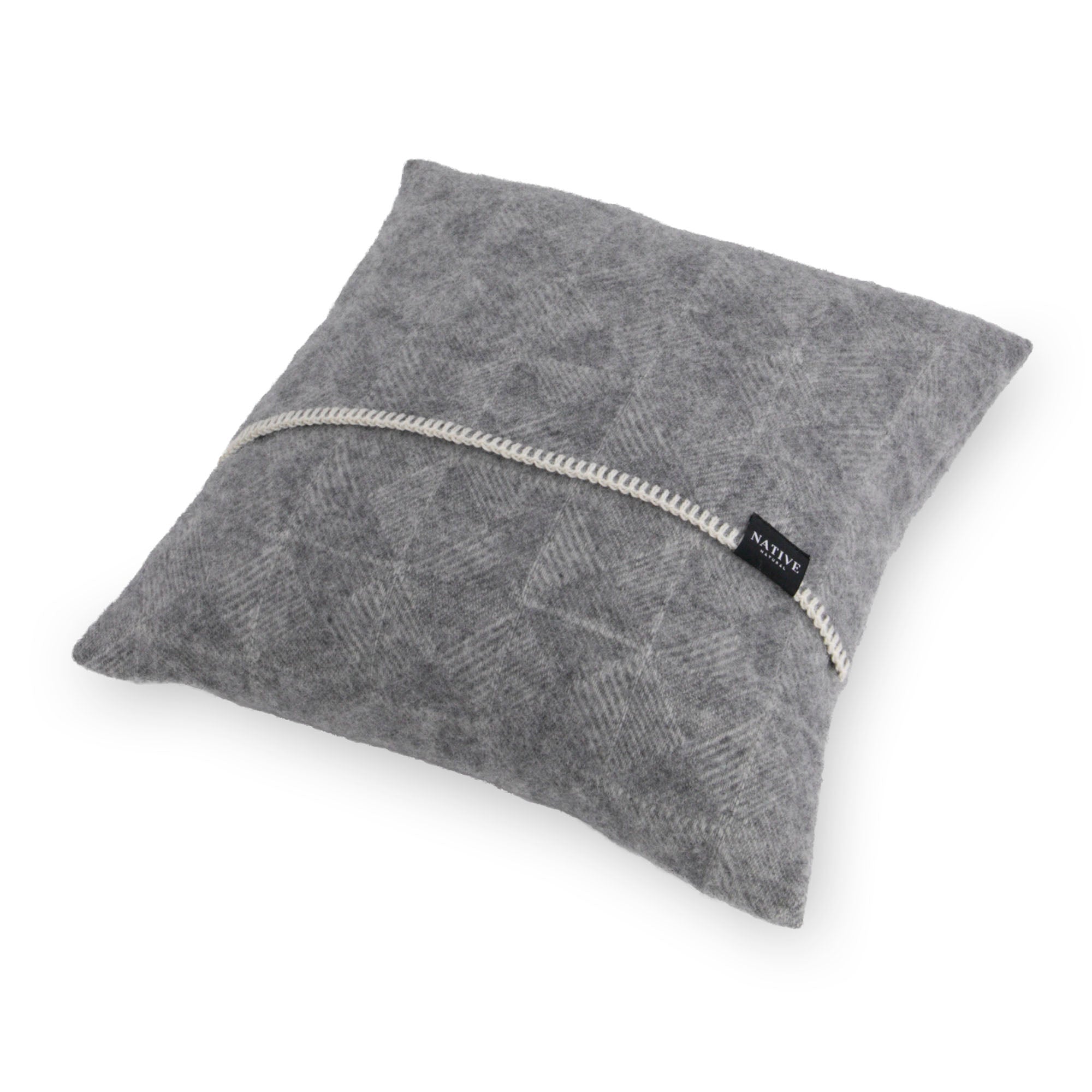 Diamond Grey Wool Cushion 45x45cm