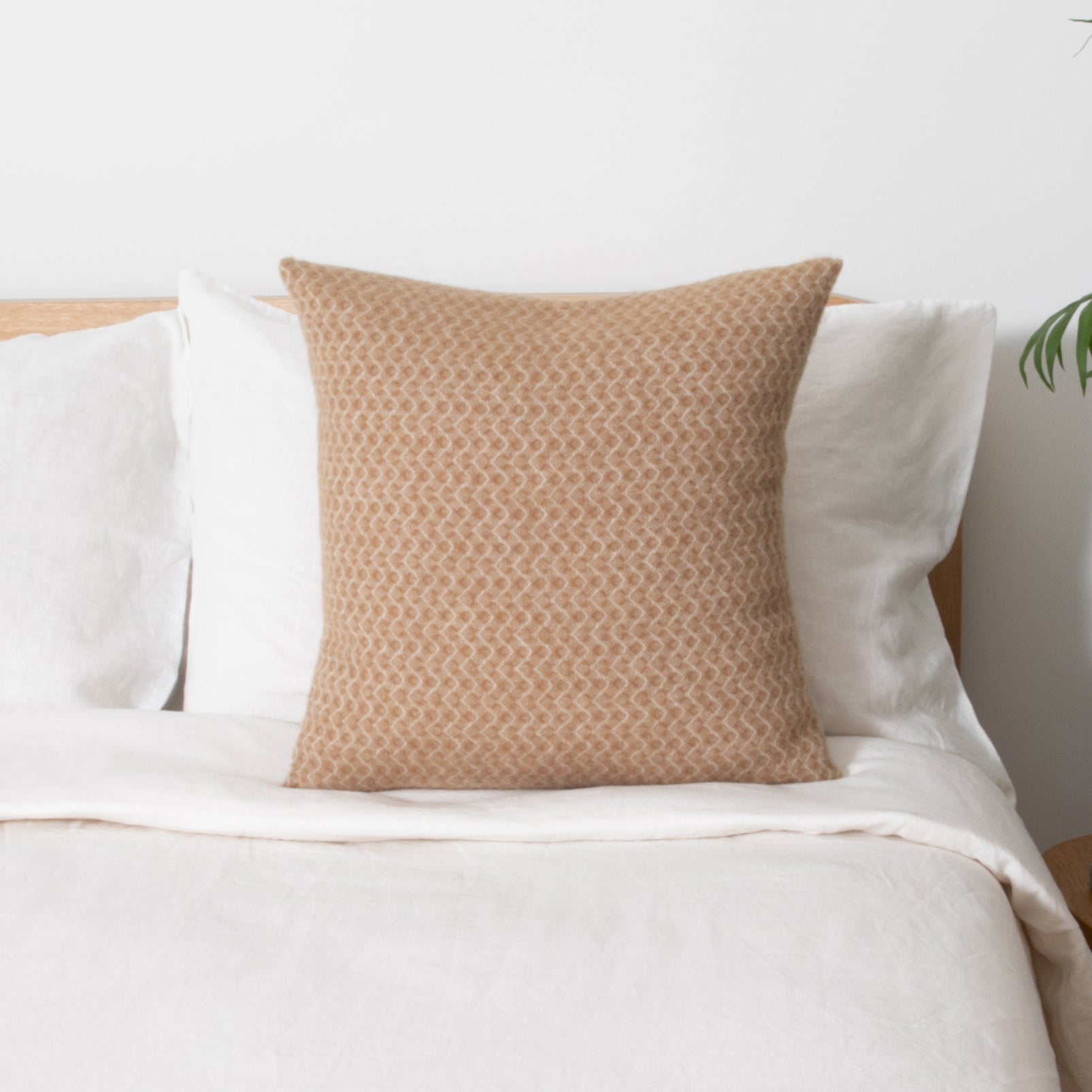 Hoop Beige Wool Cushion 45x45cm