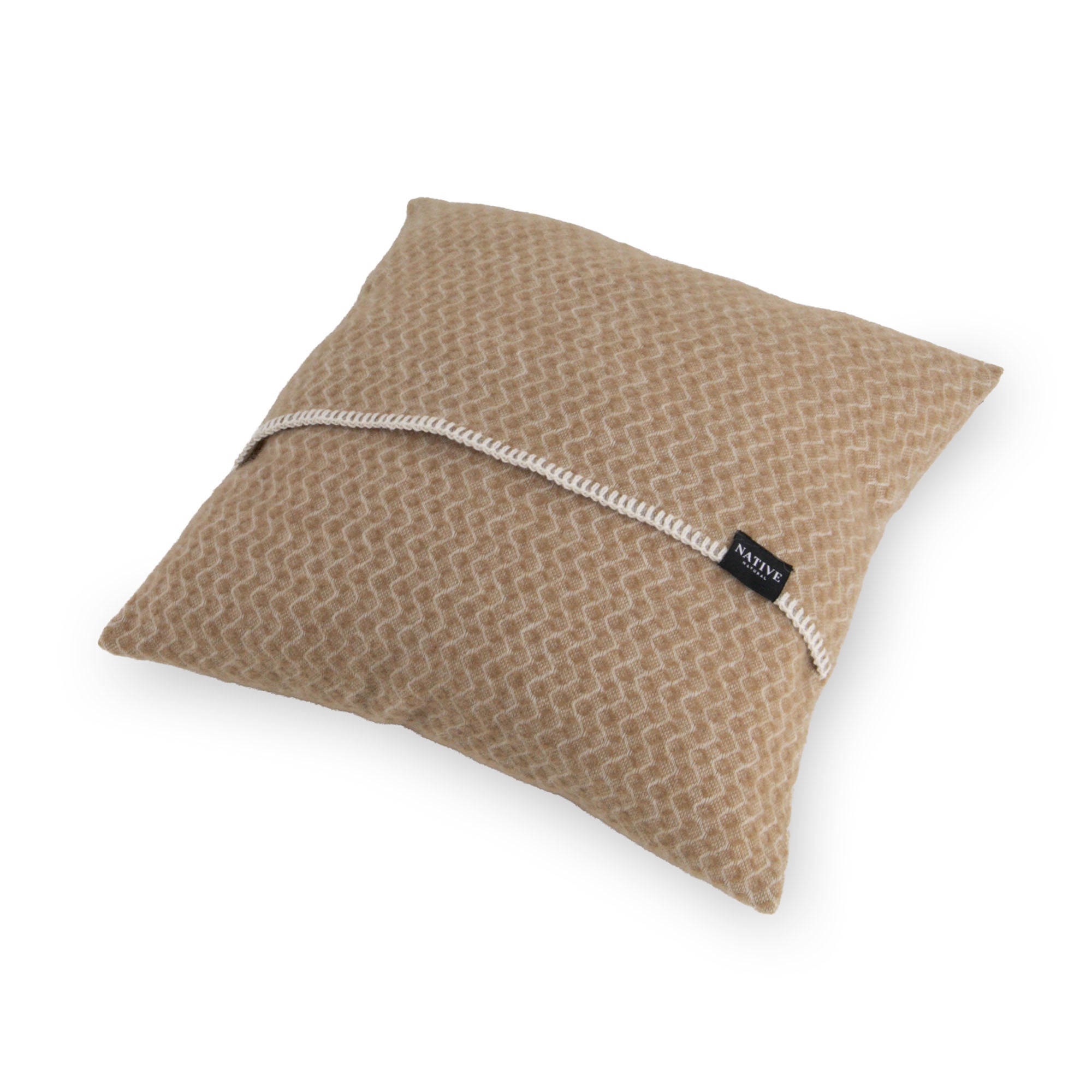 Hoop Beige Wool Cushion 45x45cm
