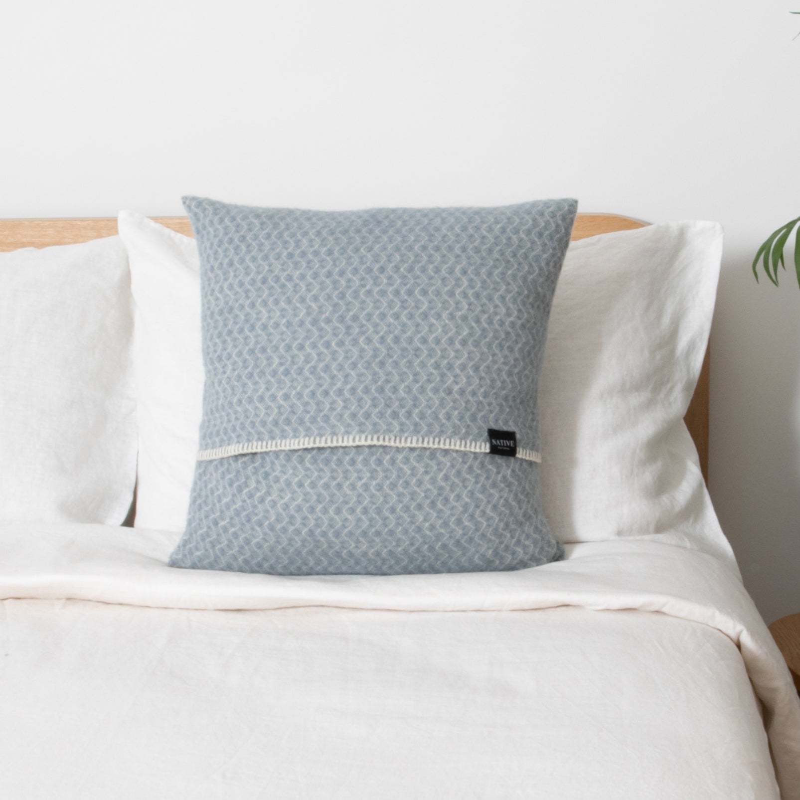 Hoop Blue Wool Cushion 45x45cm