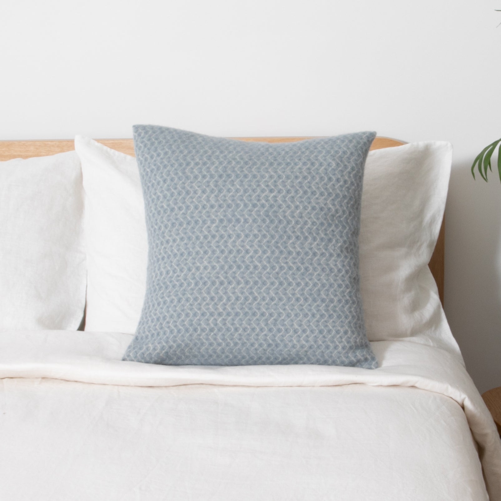 Hoop Blue Wool Cushion 45x45cm