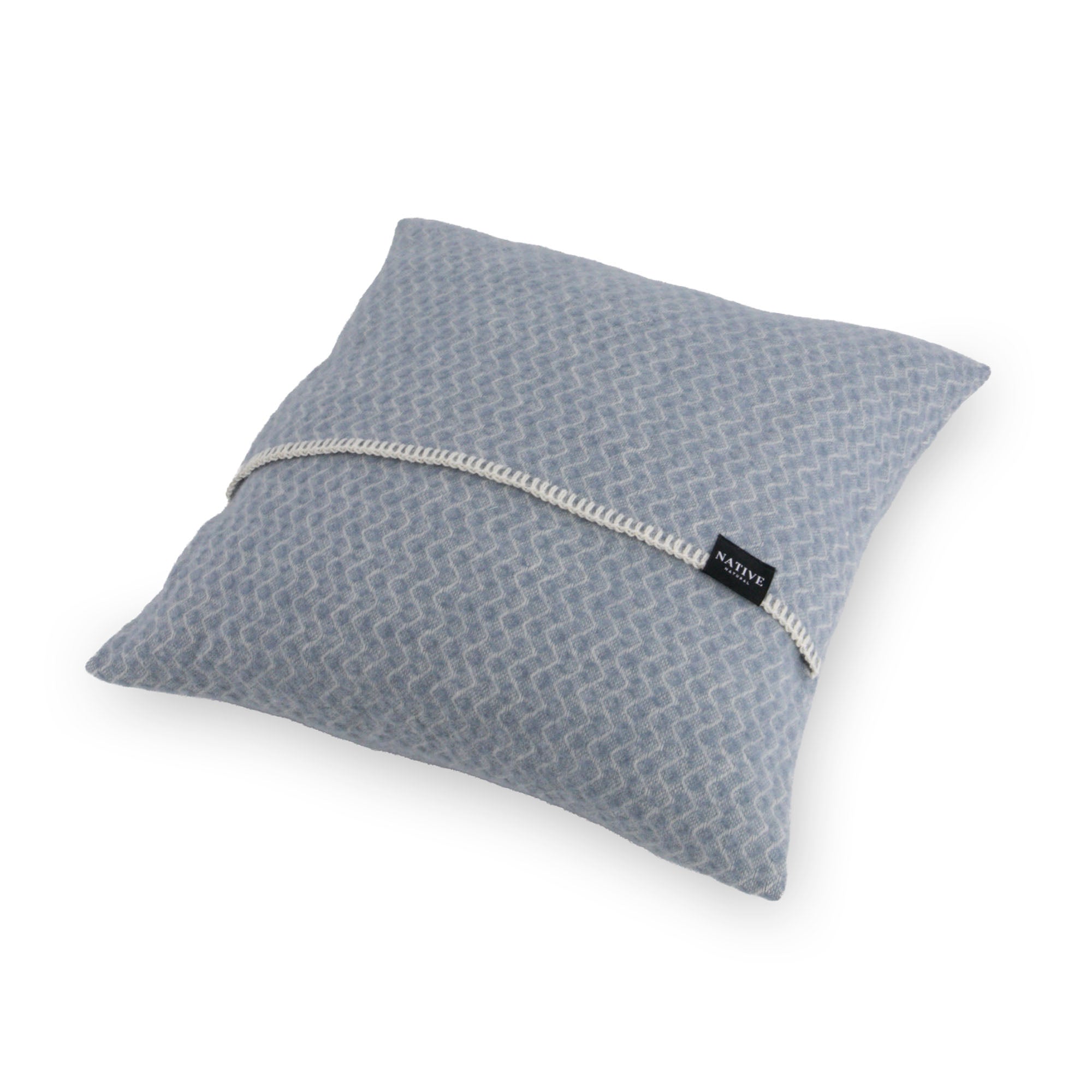 Hoop Blue Wool Cushion 45x45cm