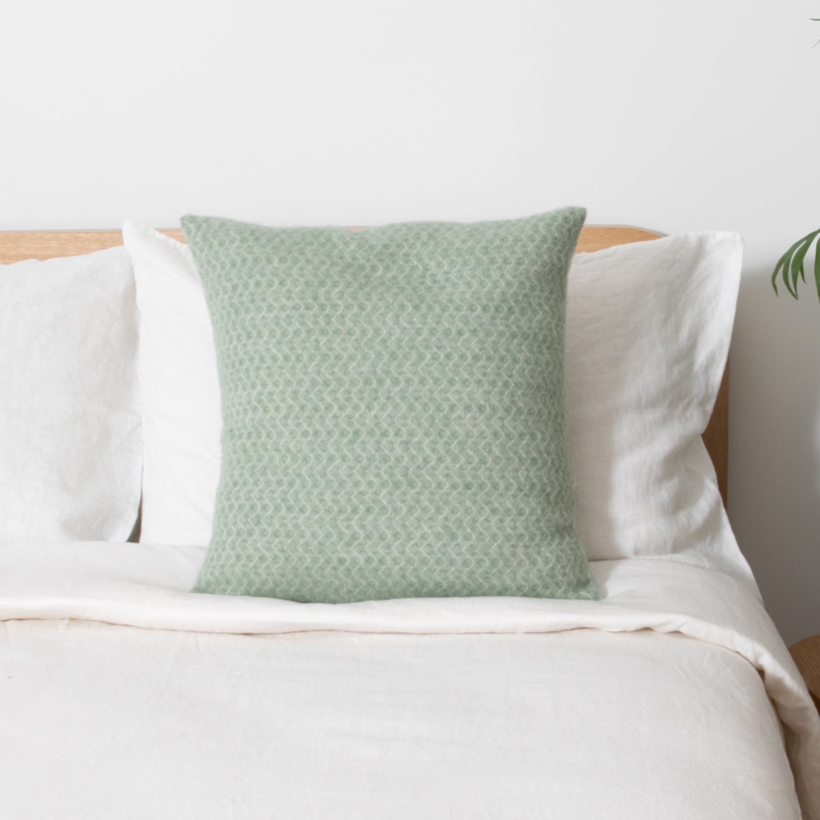 Hoop Green Wool Cushion 45x45cm