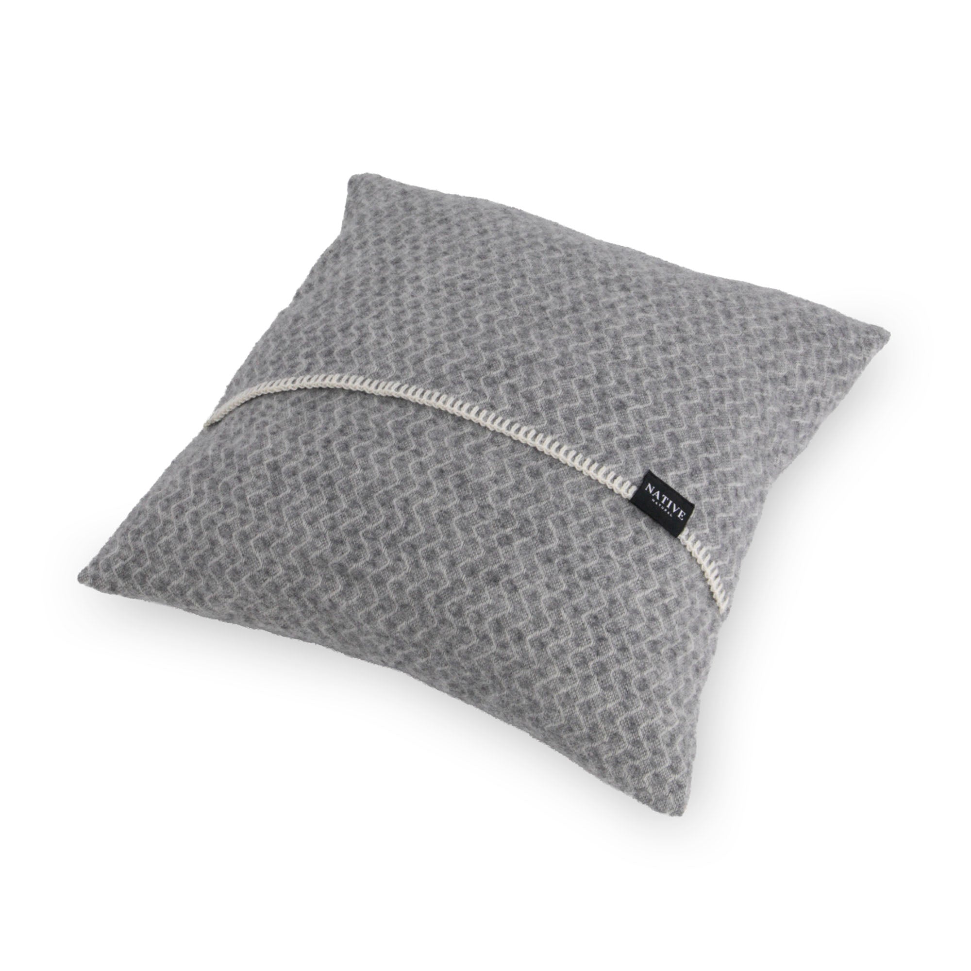 Hoop Grey Wool Cushion 45x45cm