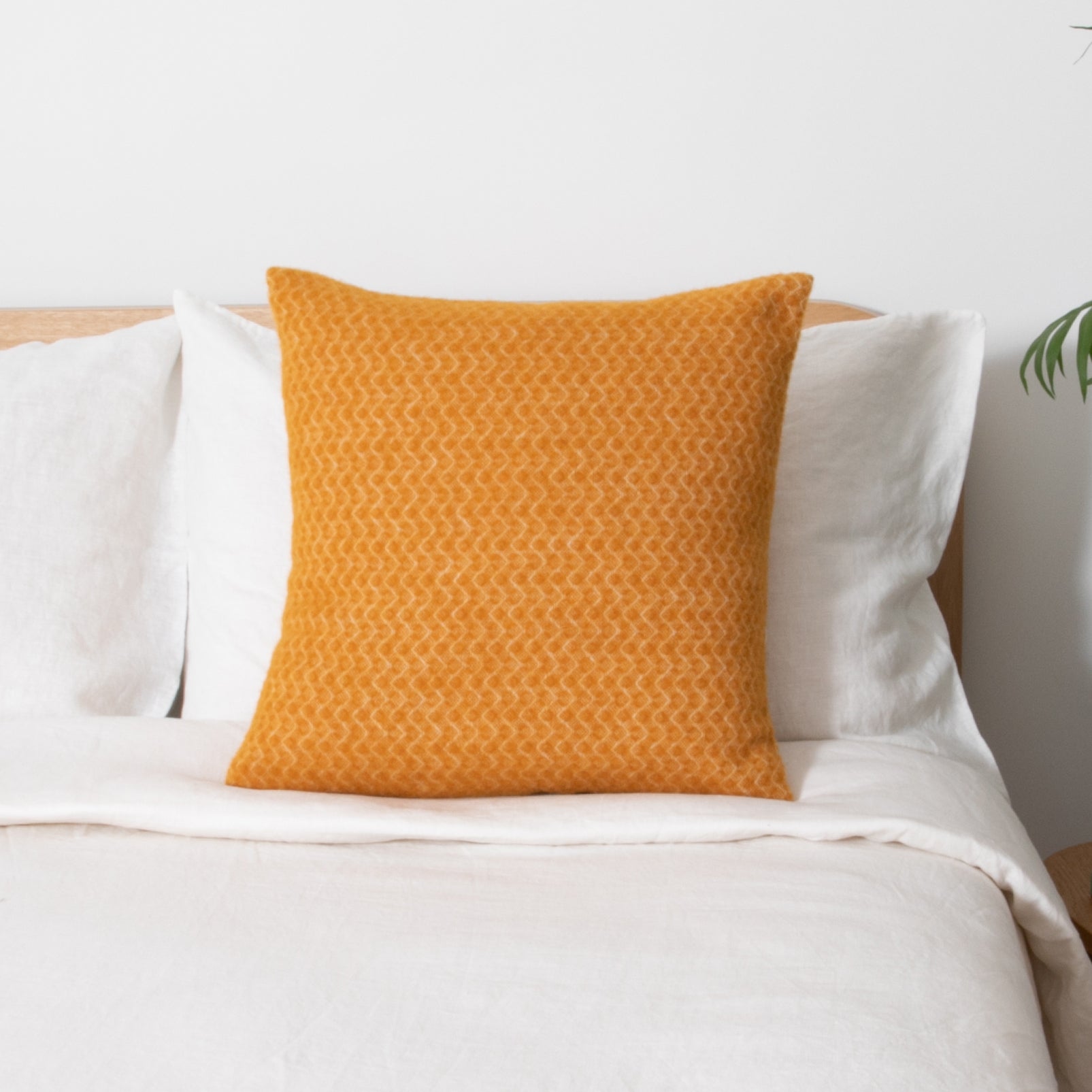 Hoop Mustard Wool Cushion 45x45cm