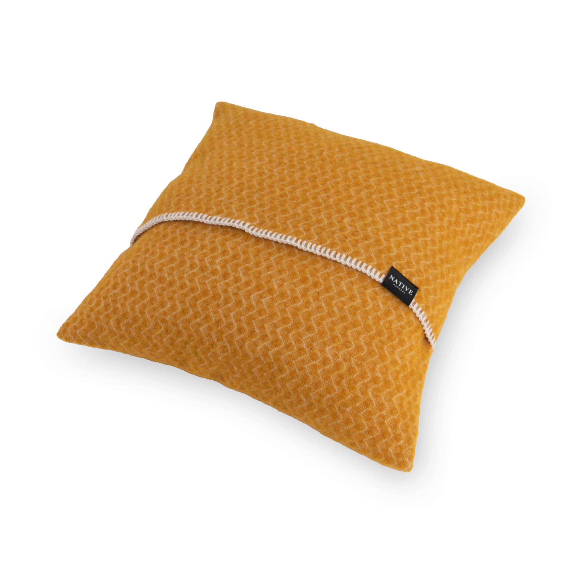 Hoop Mustard Wool Cushion 45x45cm