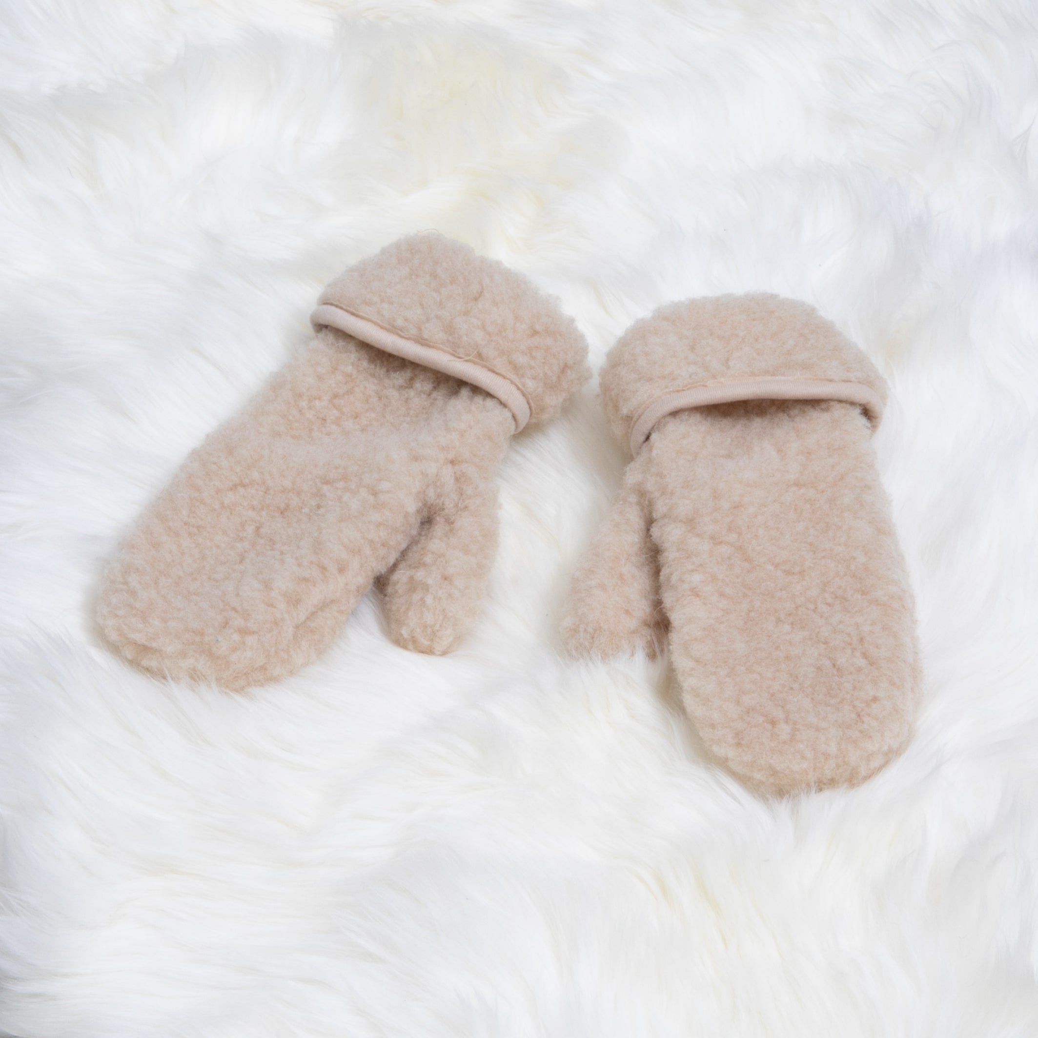 Natural Unisex Merino Wool Gloves