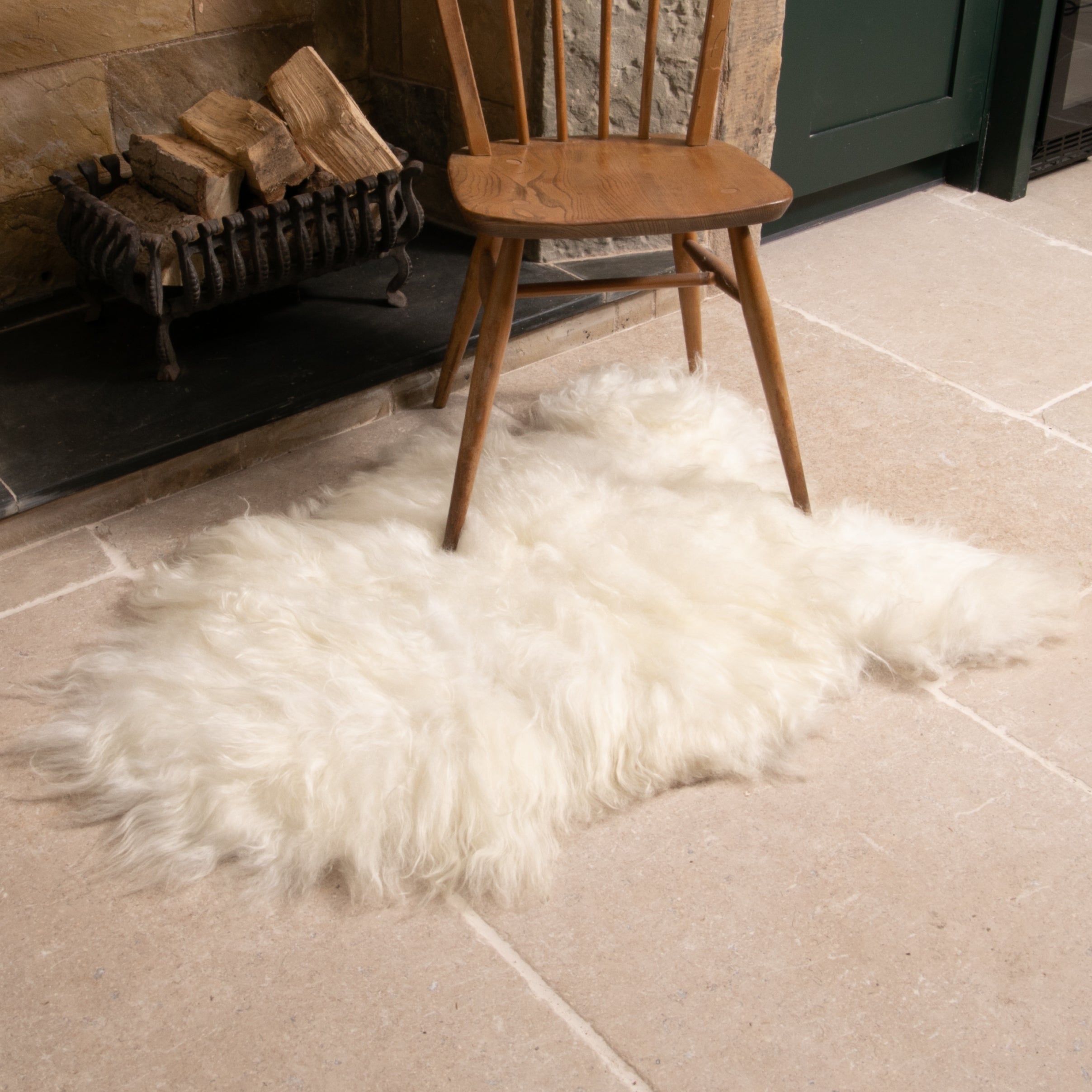 Ivory White Icelandic Sheepskin Rug