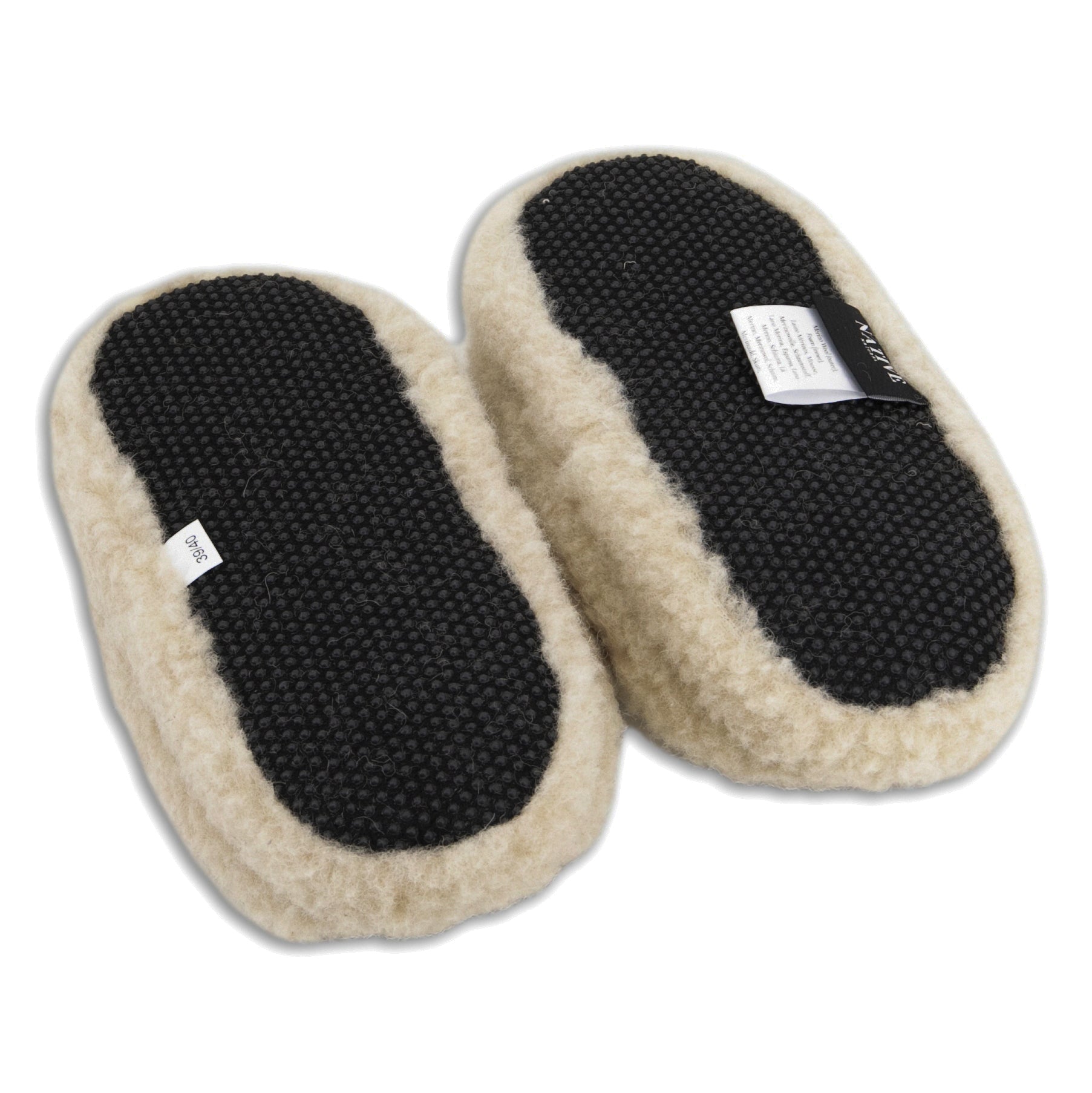 Beige Merino Wool Slippers
