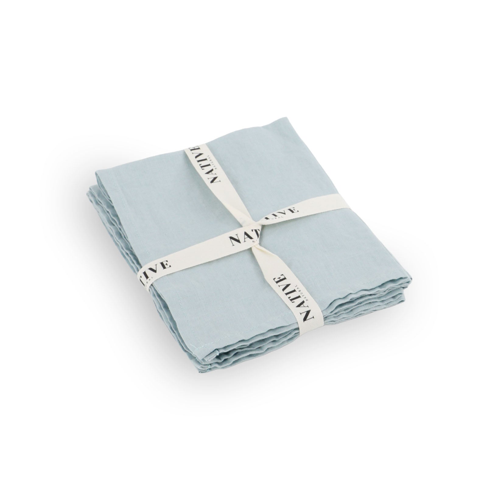 Aqua Set of 4 100% Linen Napkins