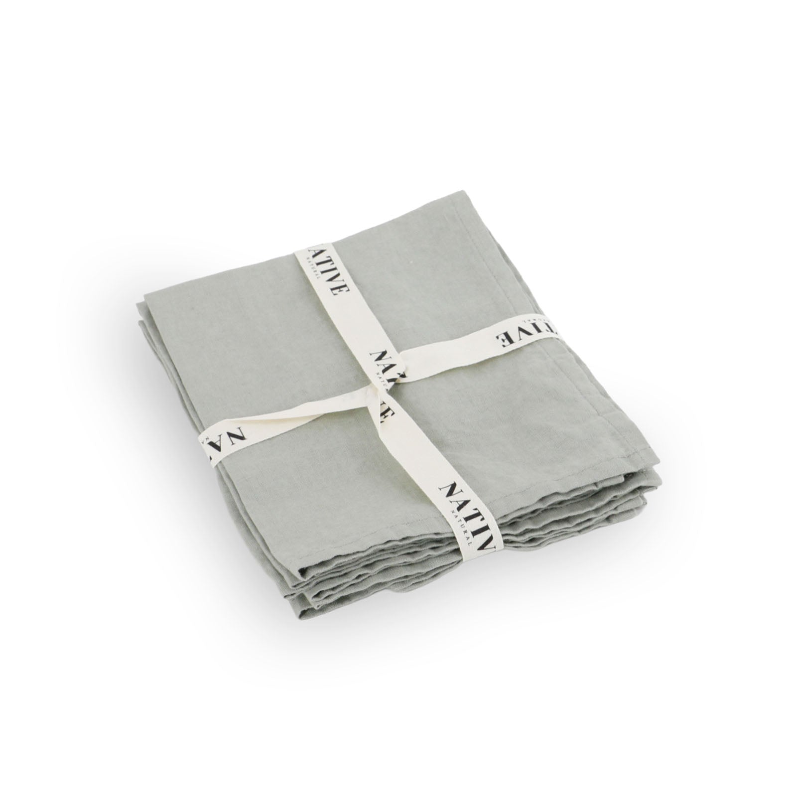 Stone Set of 4 100% Linen Napkins