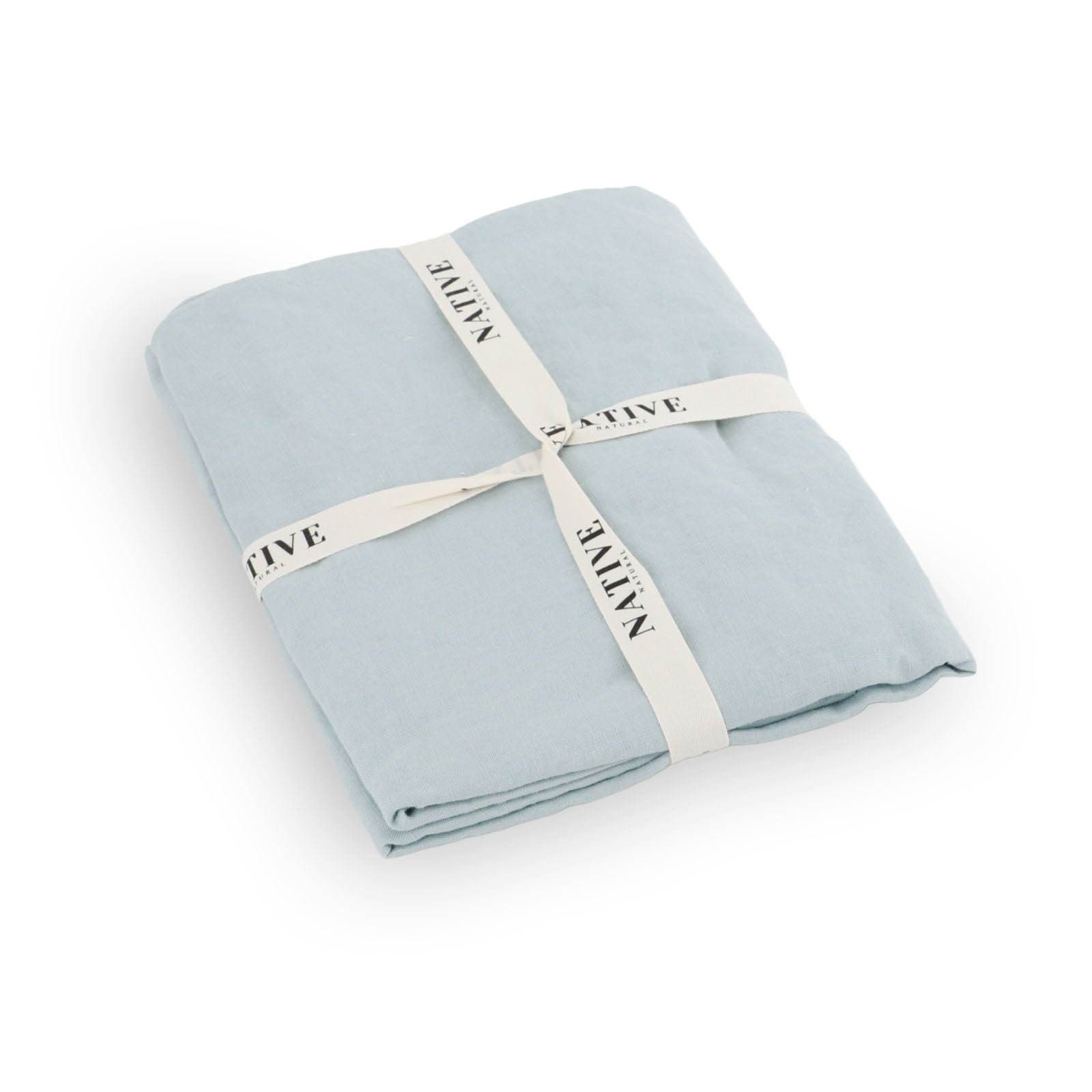 Aqua Pair Of 100% Linen Pillowcases
