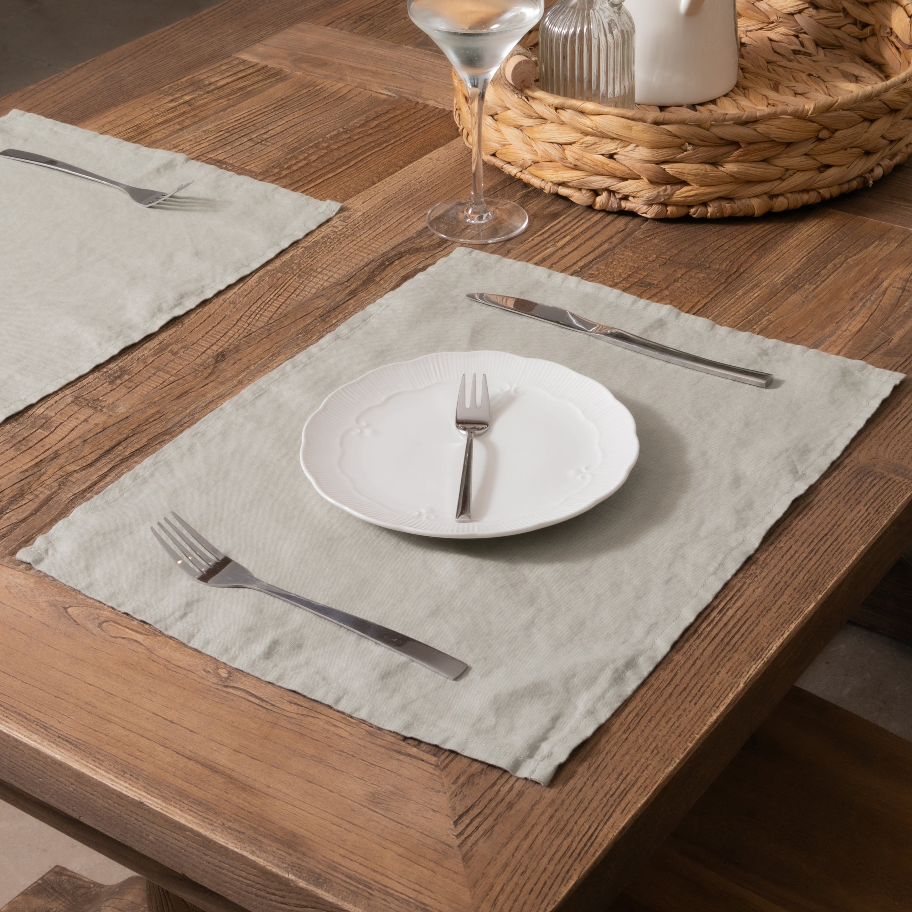Stone Set of 4 100% Linen Placemats