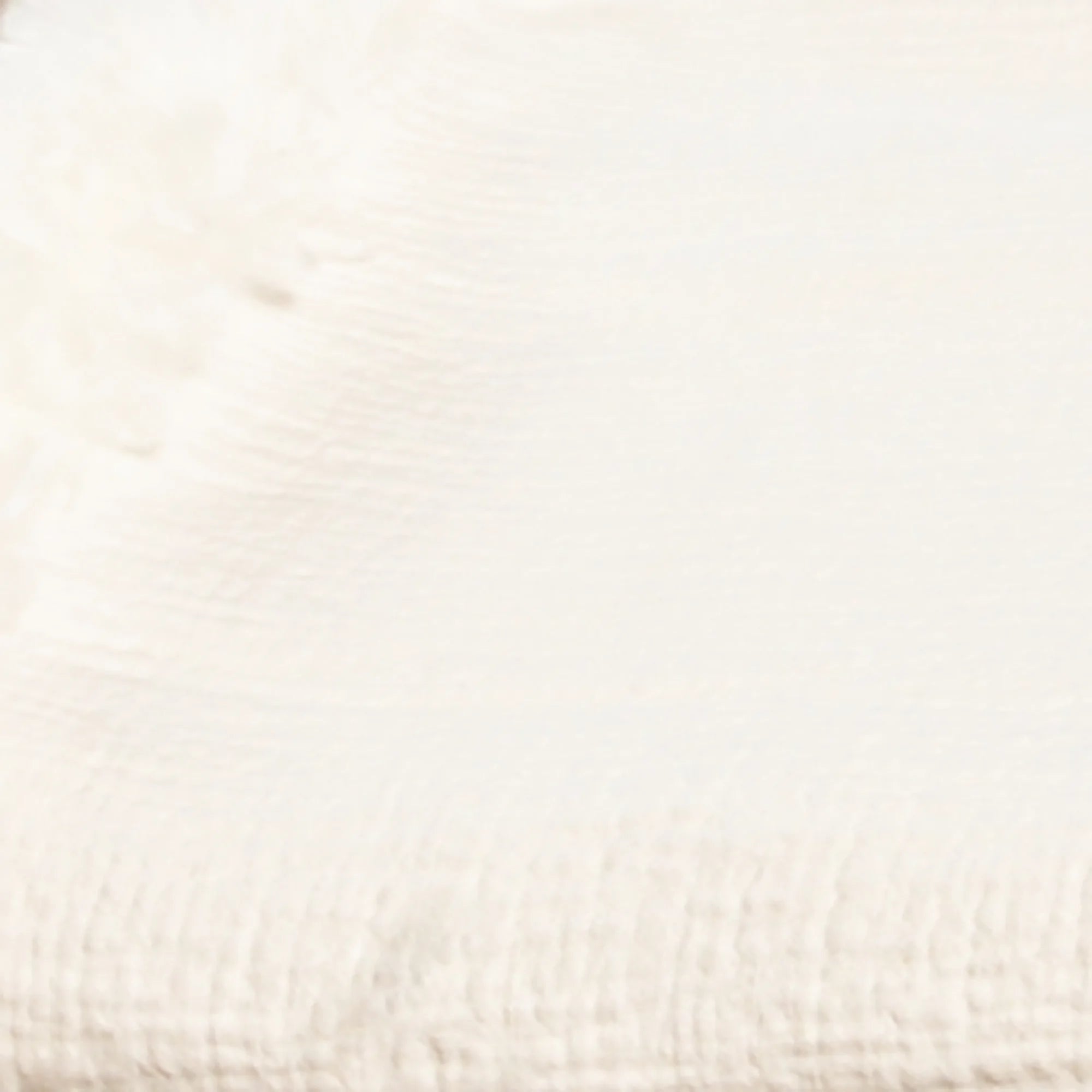 White Linen Blanket Sheepskin Trim 140x180cm