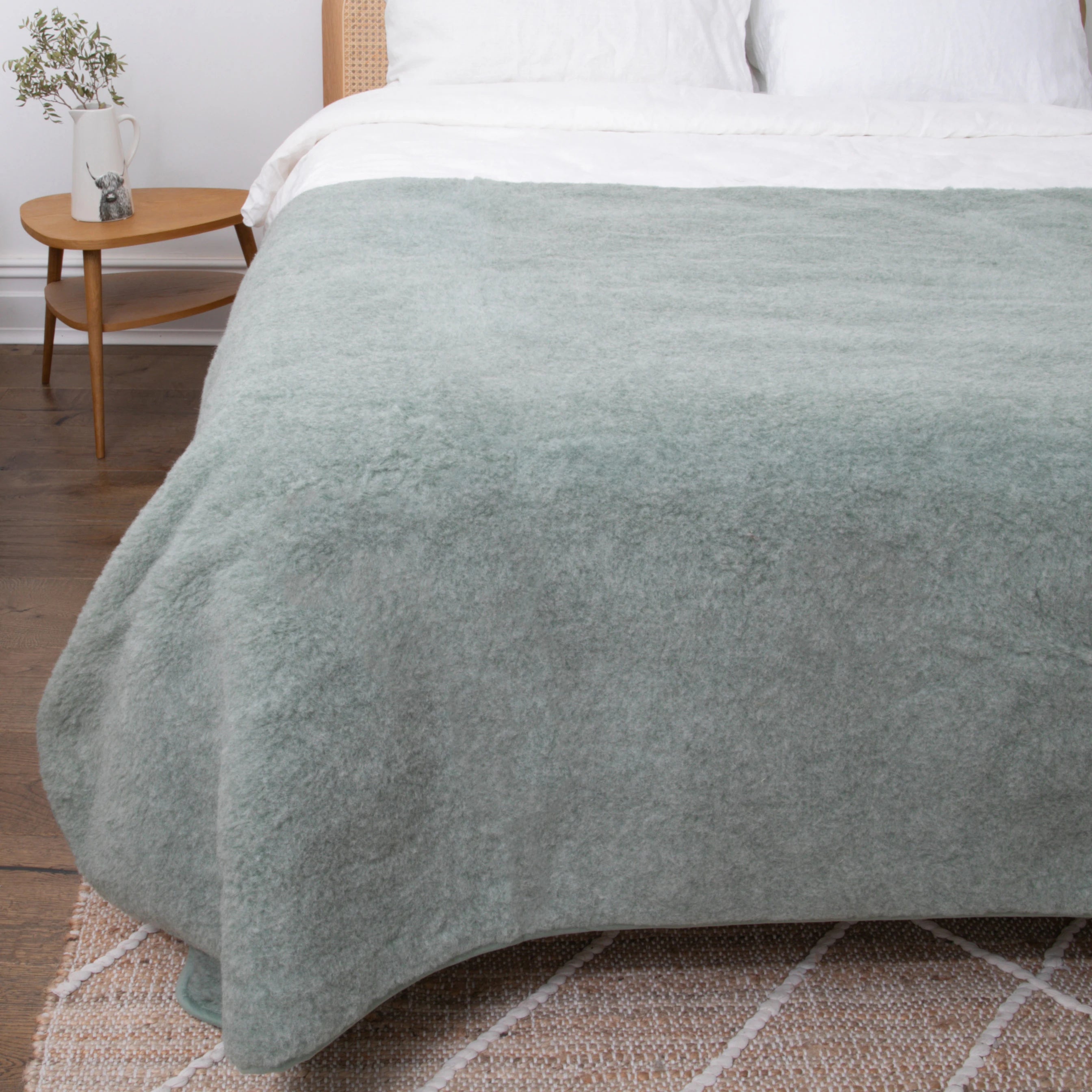 Merino Wool Blanket - Green