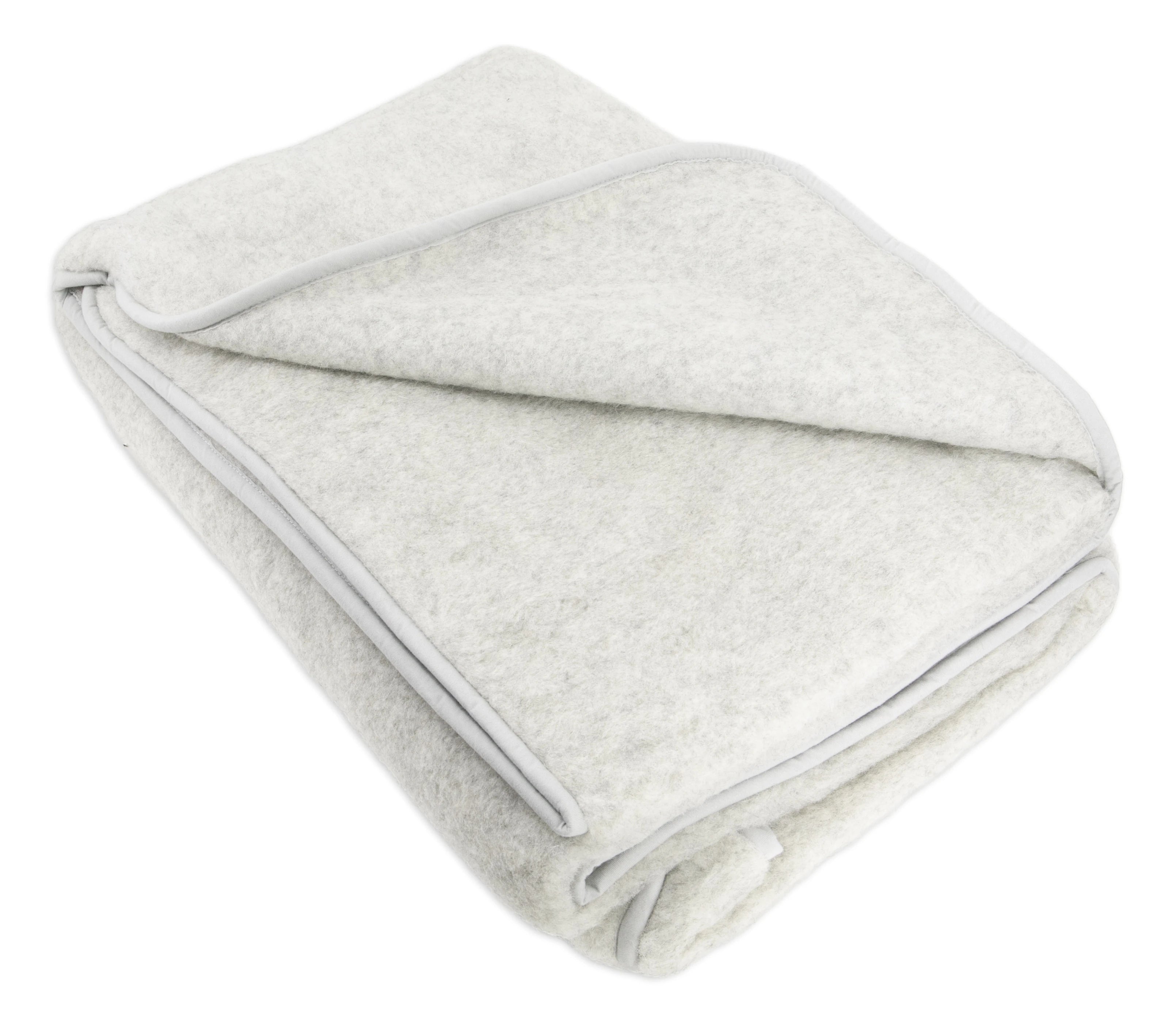 Merino Wool Blanket - Light Grey