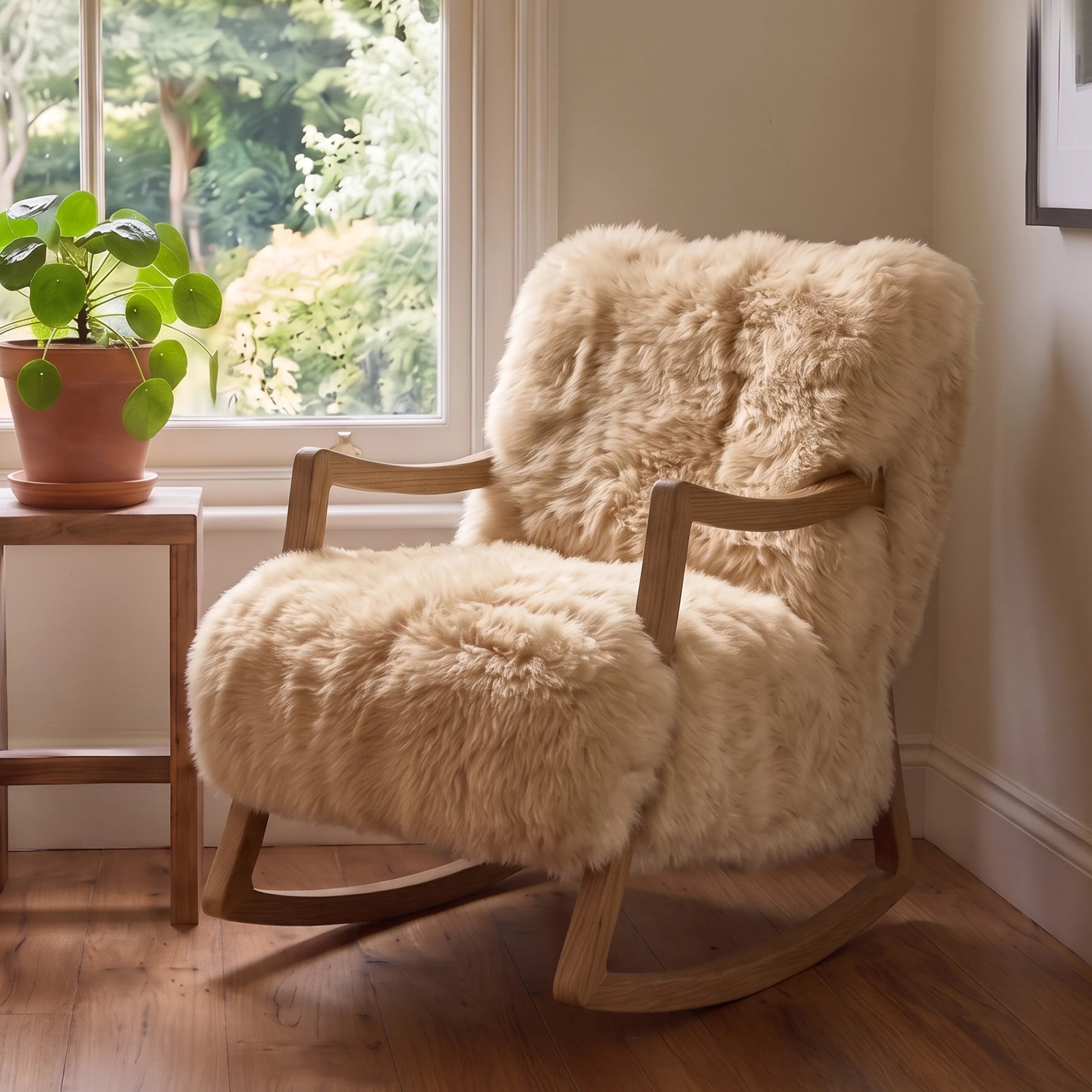 Sheepskin Rocking Armchair