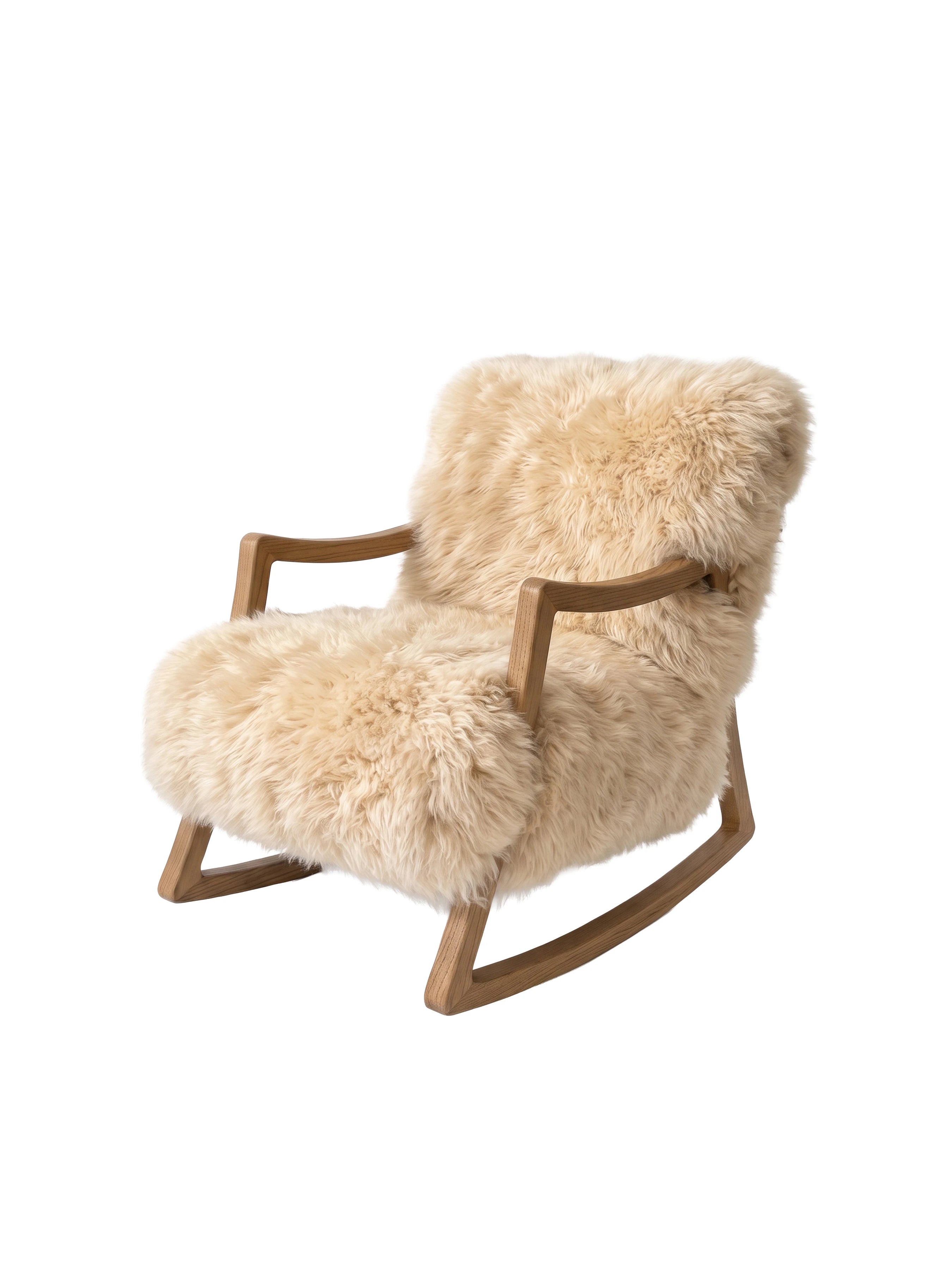 Sheepskin Rocking Armchair