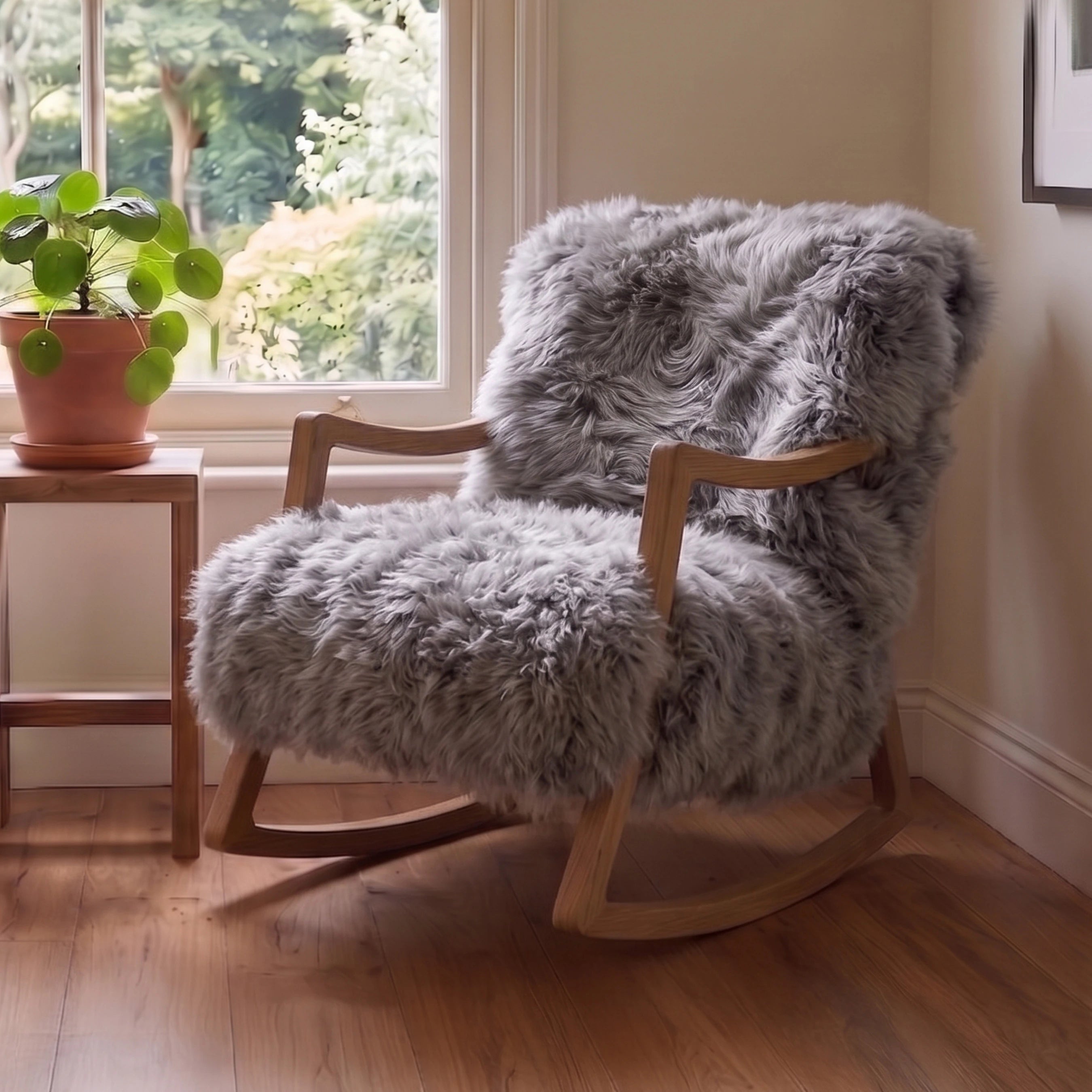 Sheepskin Rocking Armchair