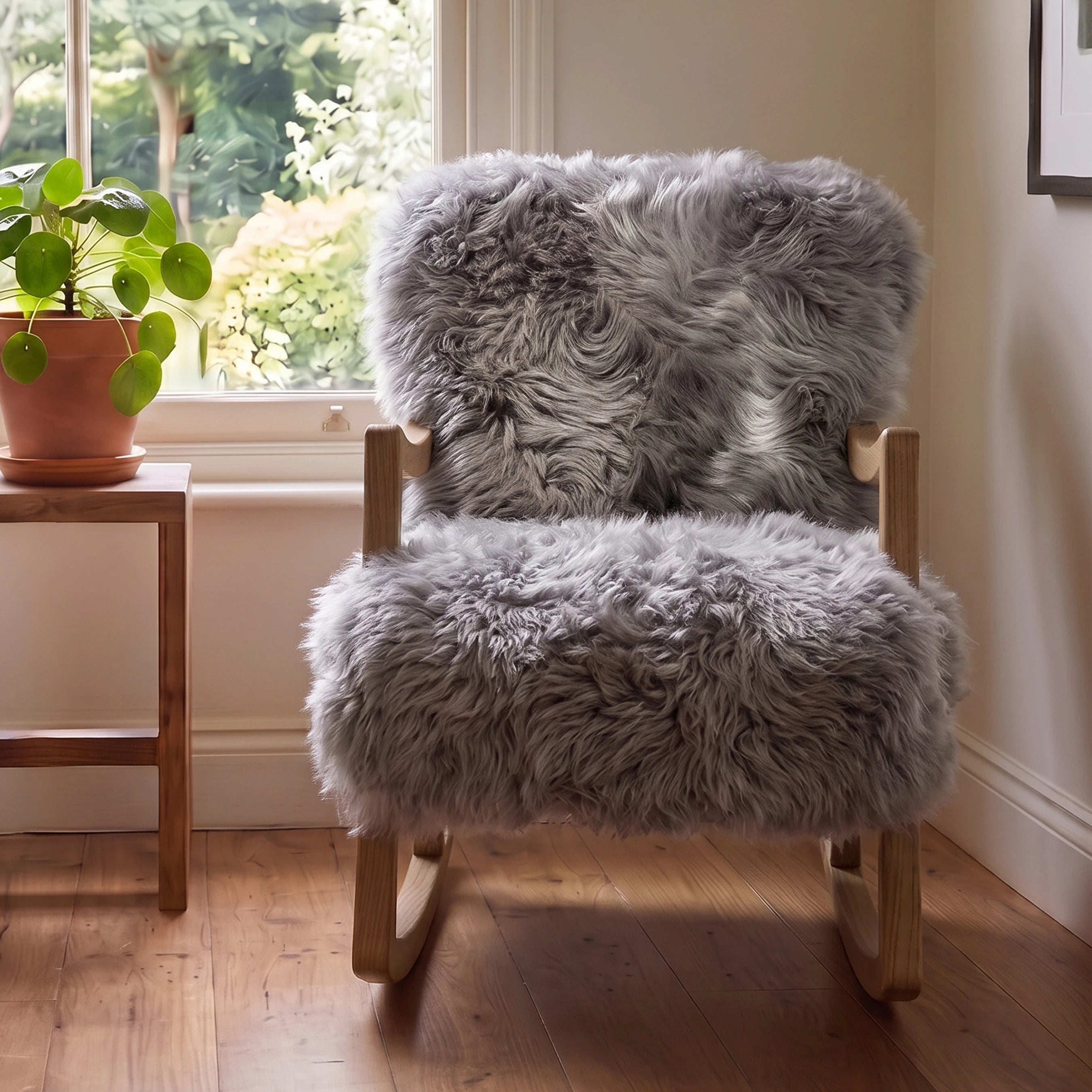 Sheepskin Rocking Armchair