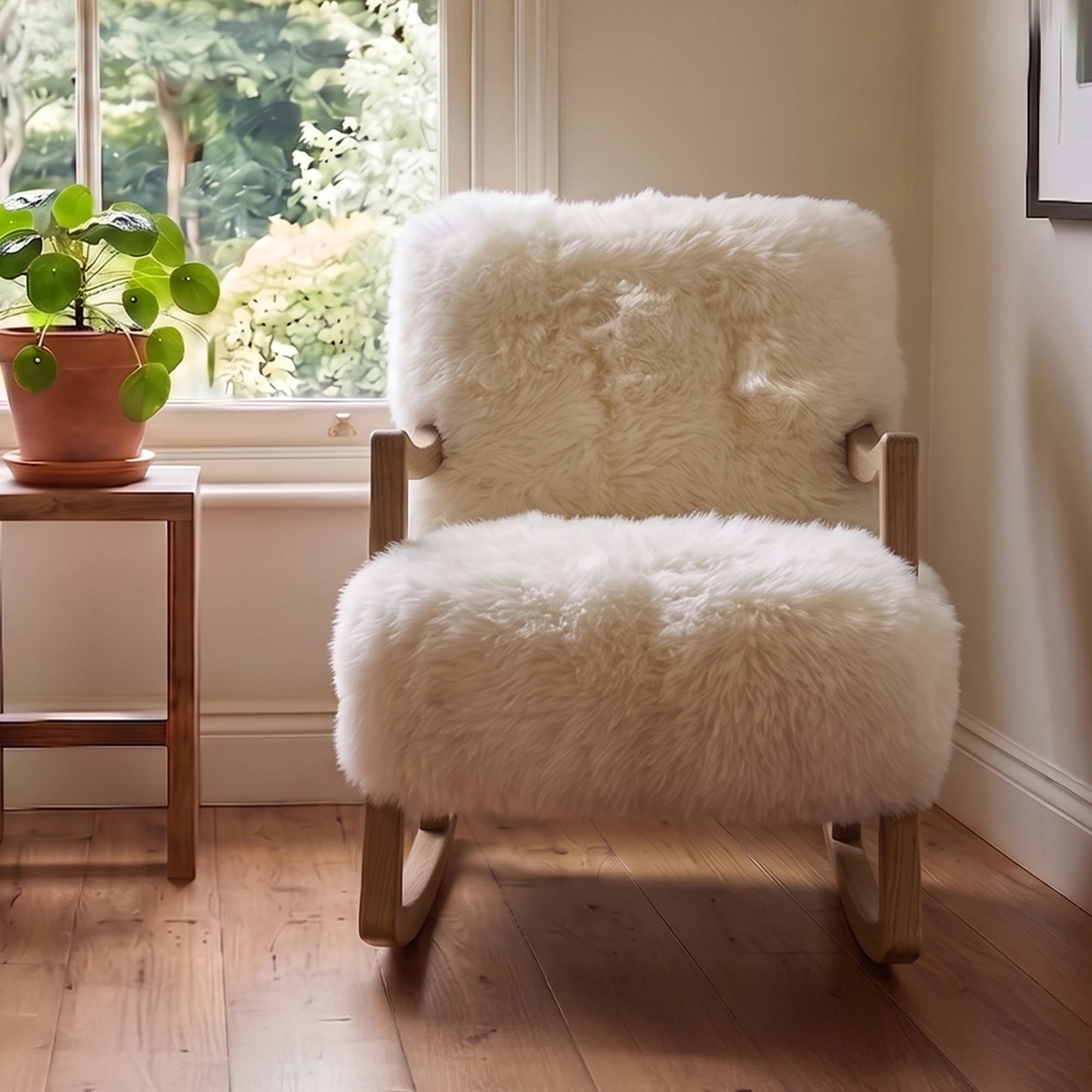 Sheepskin Rocking Armchair