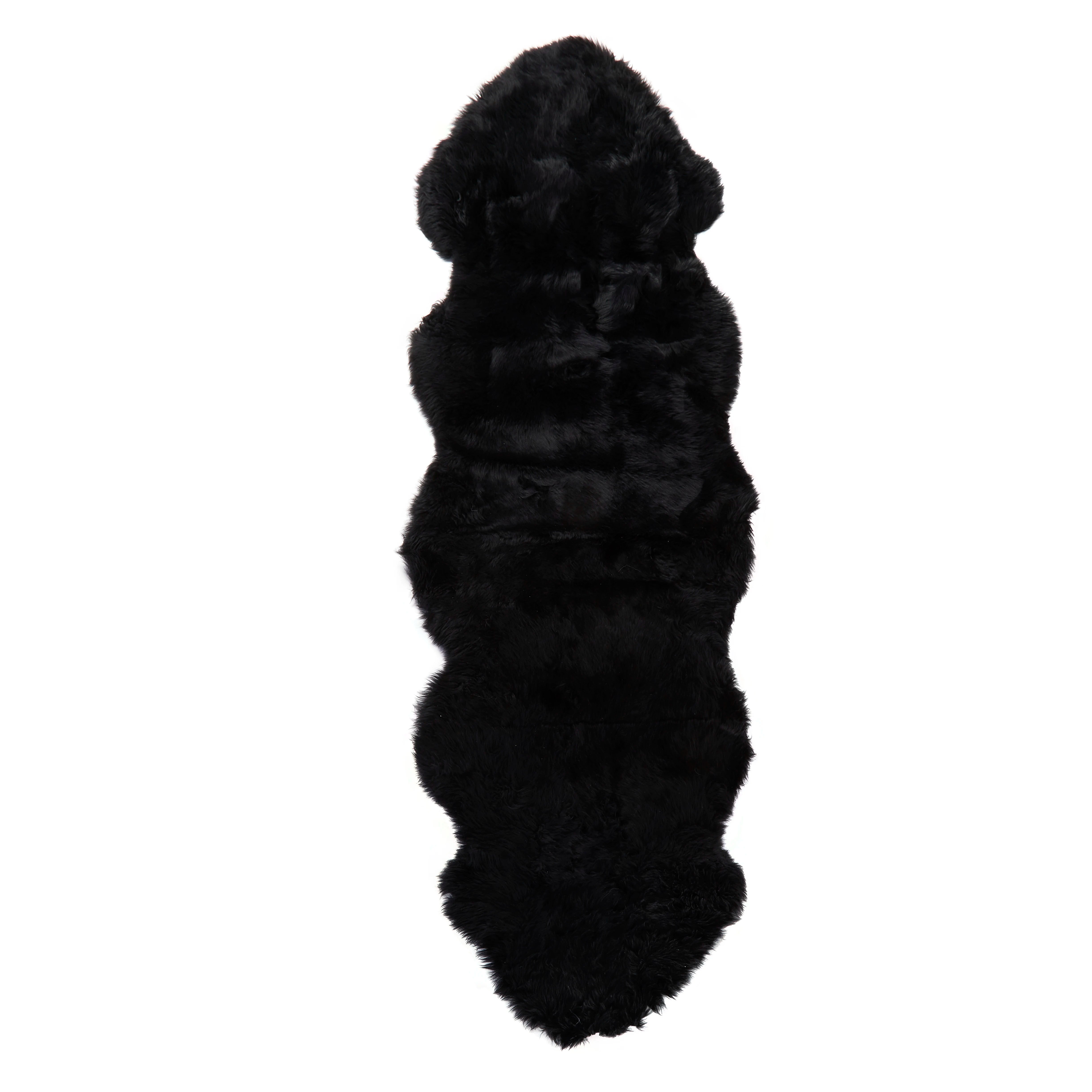 Double Black Sheepskin Rug