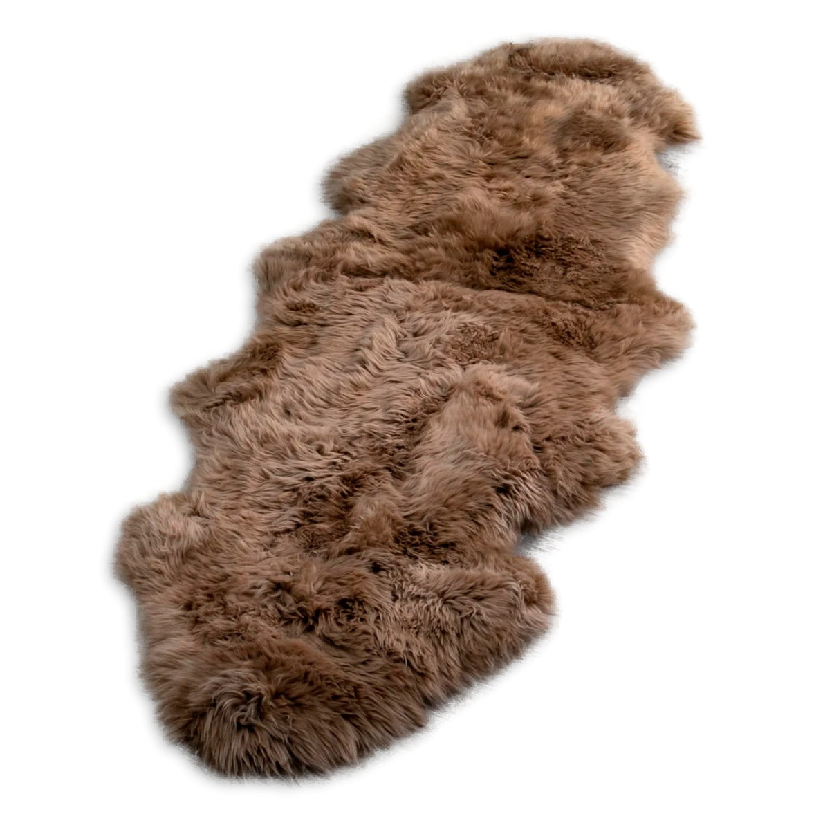 Double Light Brown Sheepskin Rug