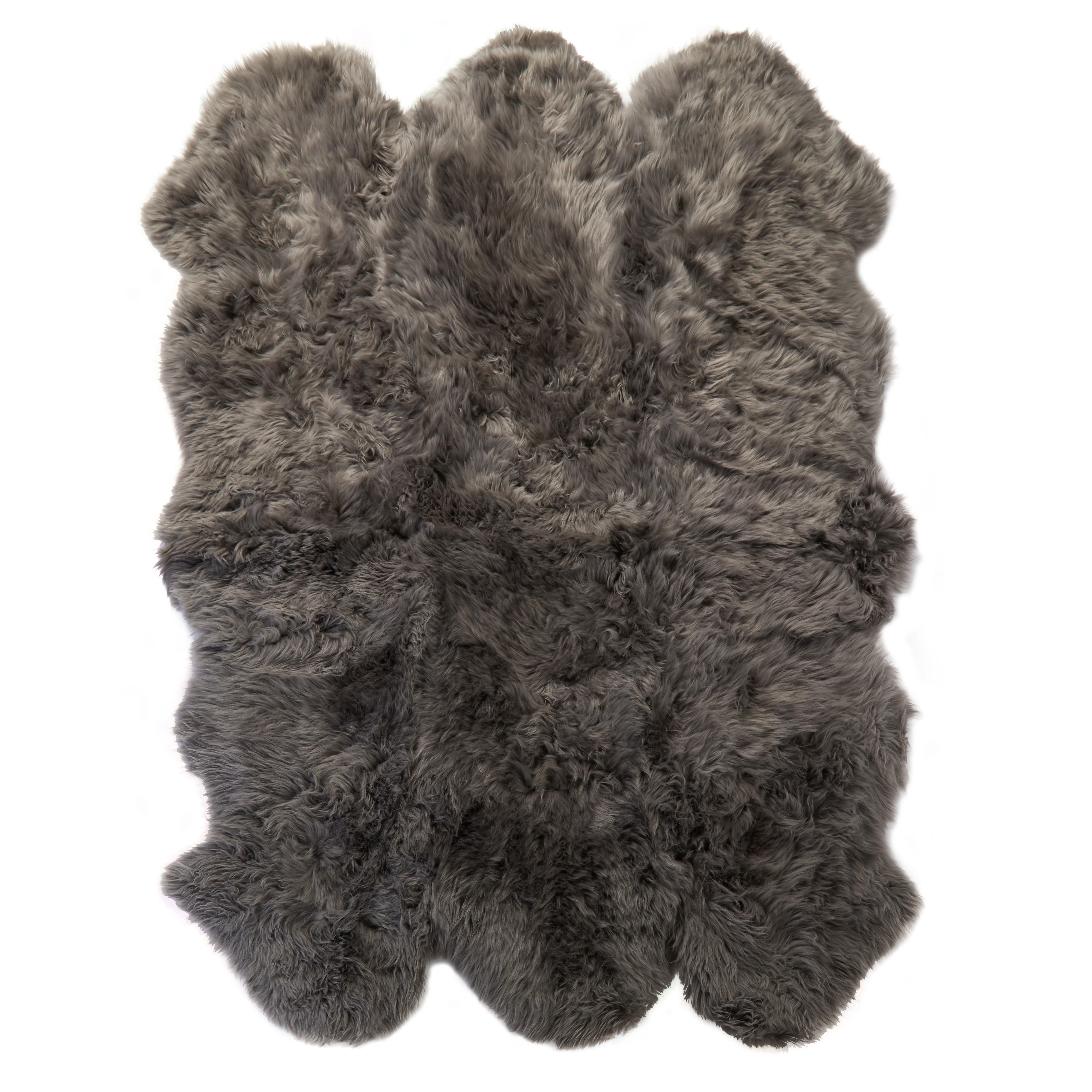Sextuple Grey Sheepskin Rug