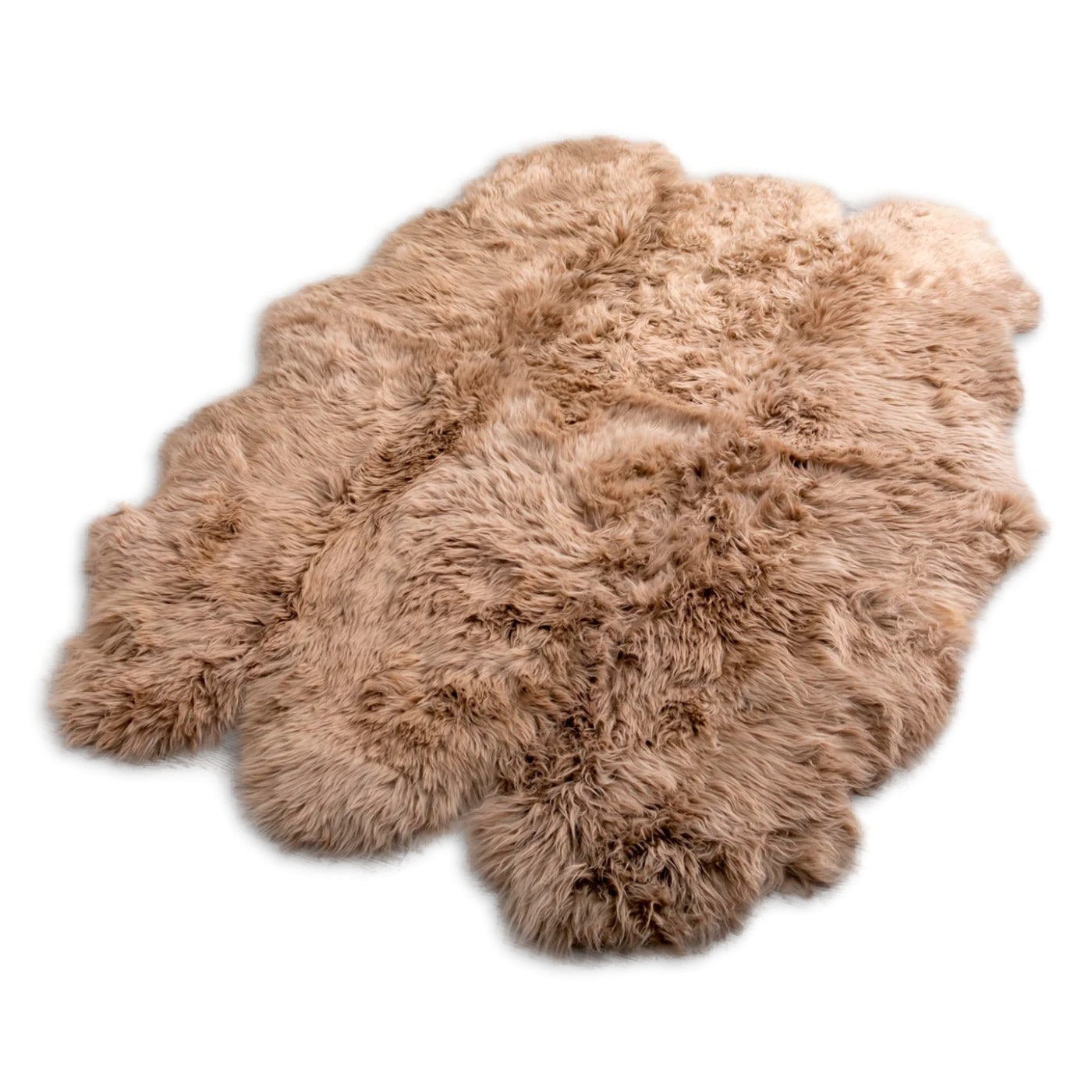 Sextuple Light Brown Sheepskin Rug