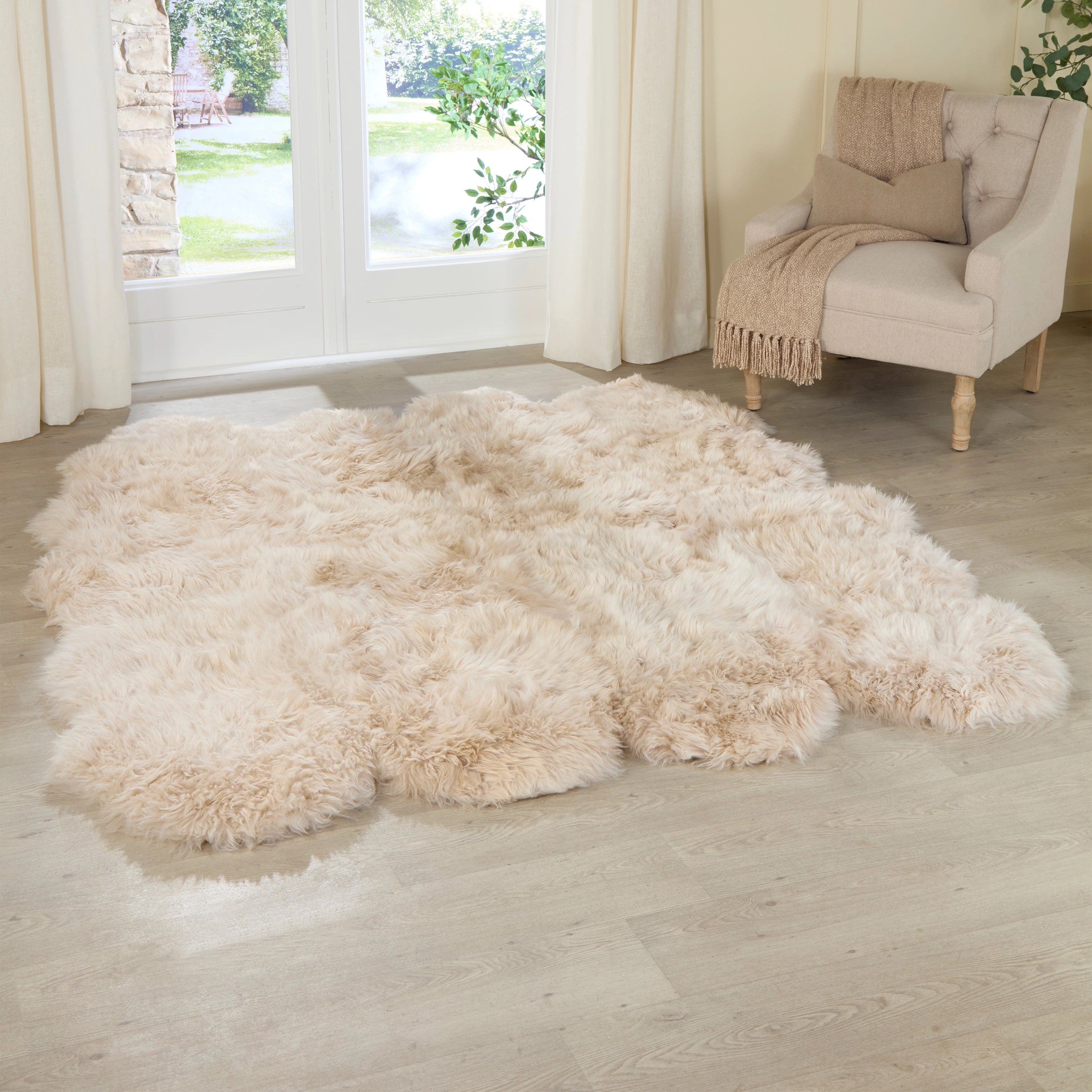 Champagne Octo Sheepskin Rug