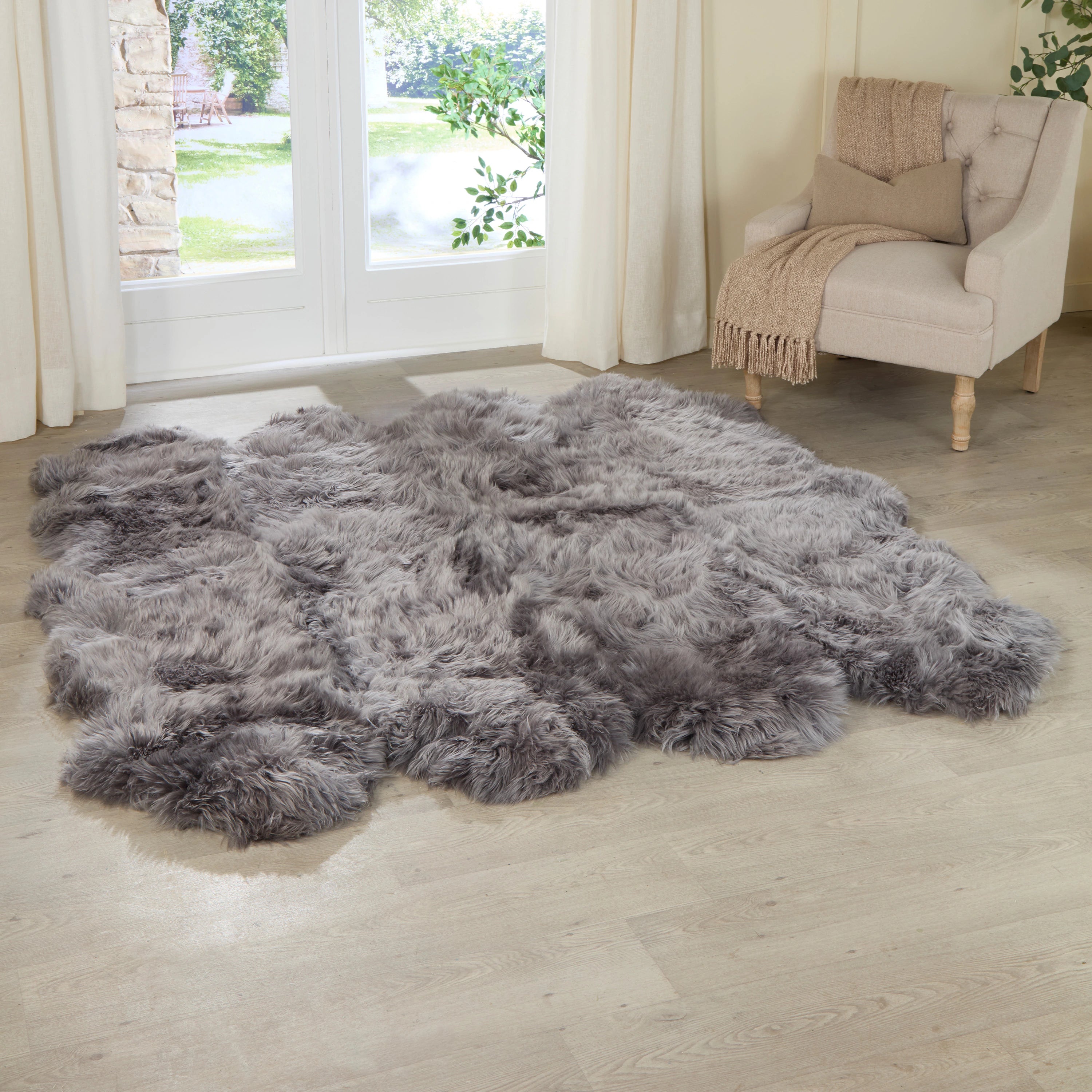 Grey Octo Sheepskin Rug