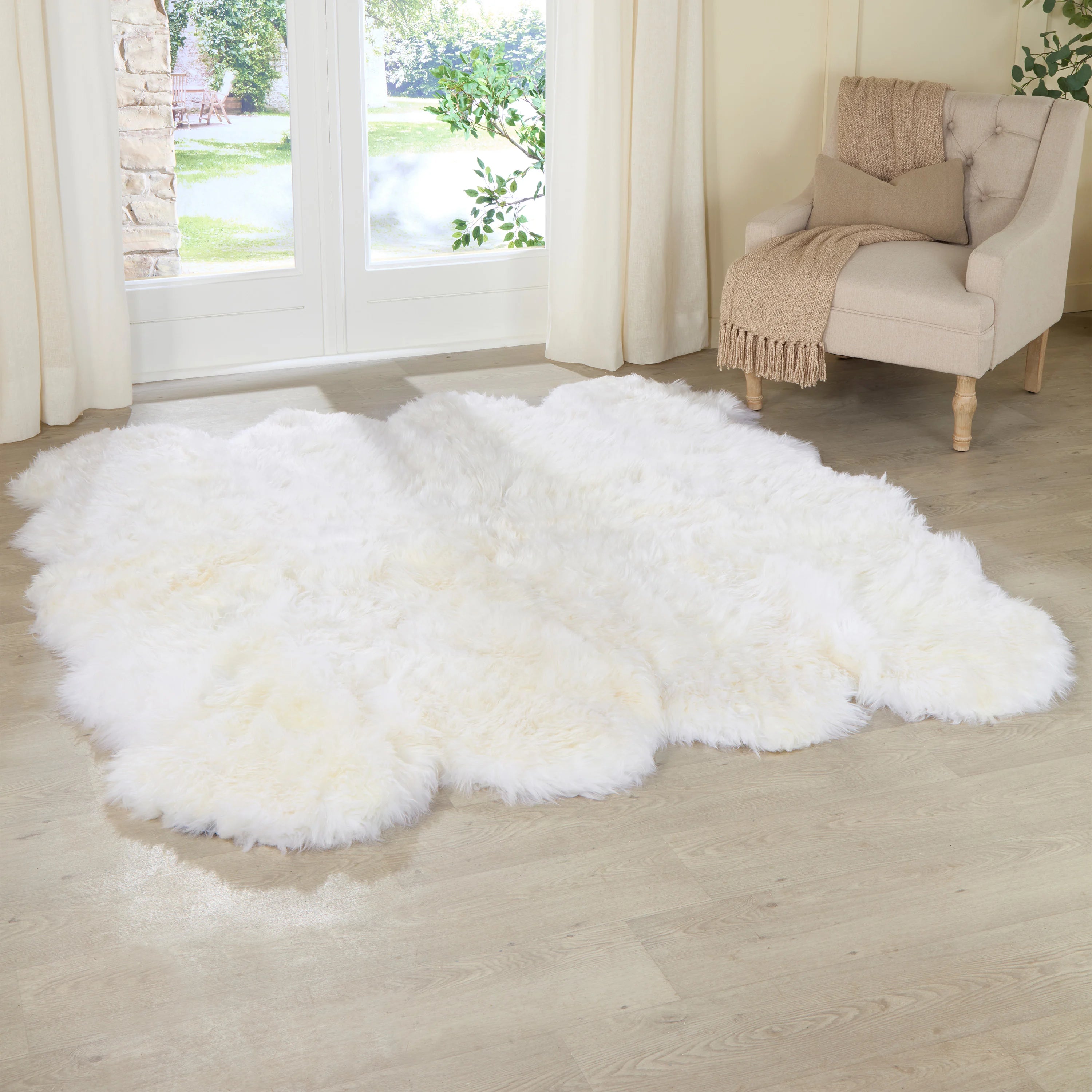 Natural White Octo Sheepskin Rug