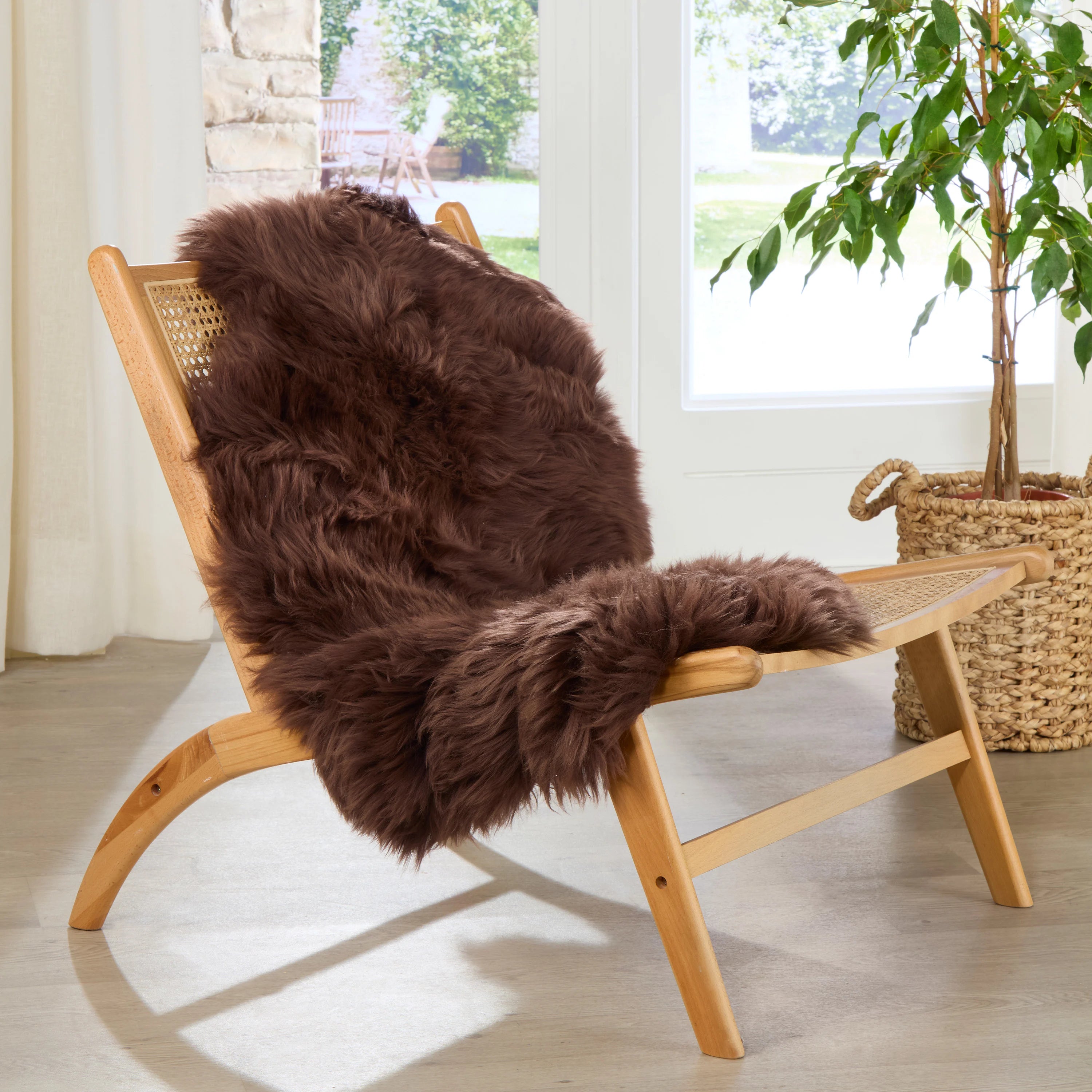 Premium Brown Sheepskin Rug