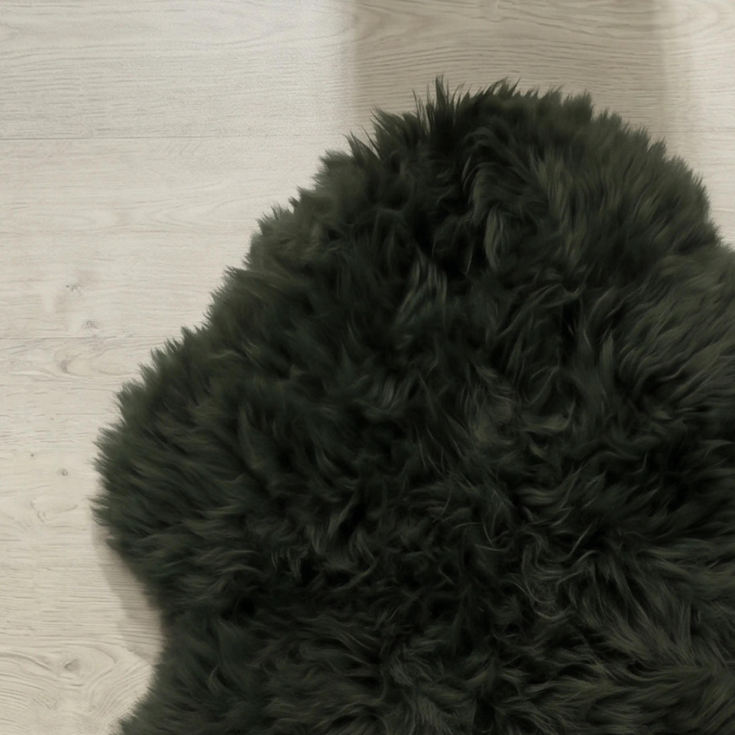 Premium Forest Green Single Sheepskin Rug