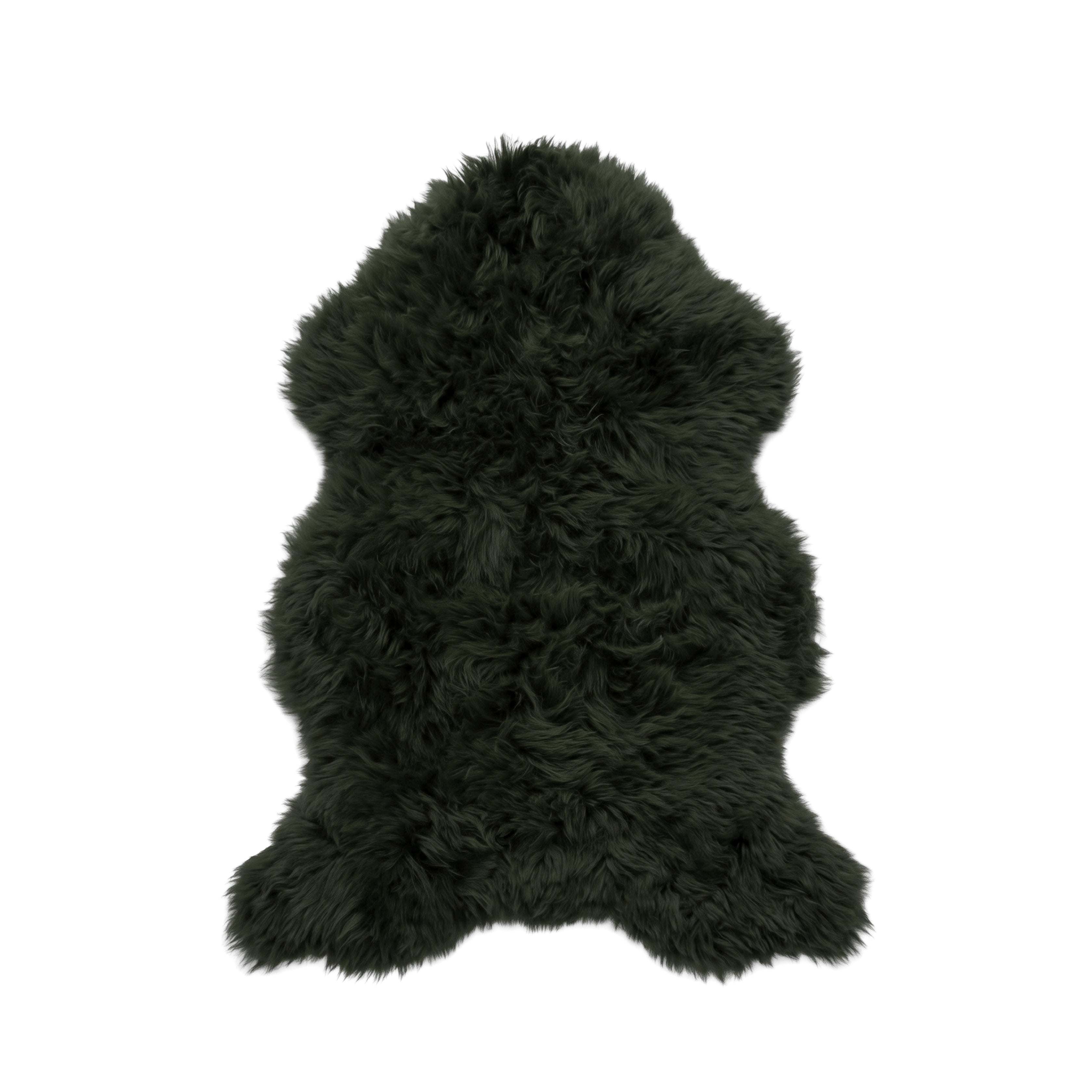 Premium Forest Green Single Sheepskin Rug