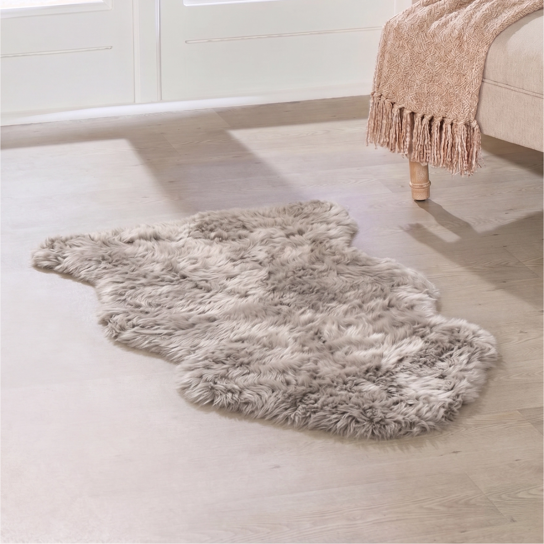 Premium Pebble Grey Sheepskin Rug