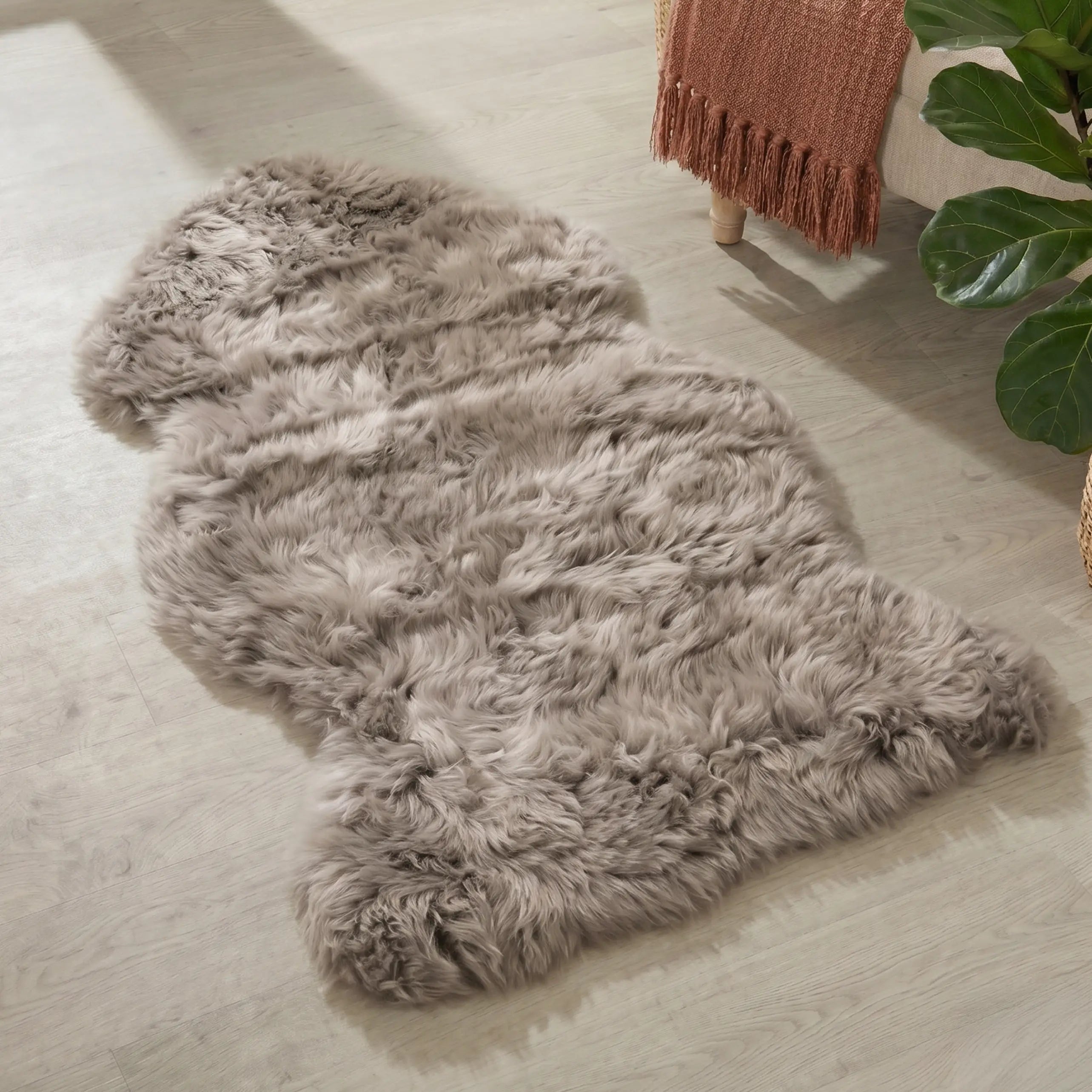 Premium Pebble Grey Sheepskin Rug
