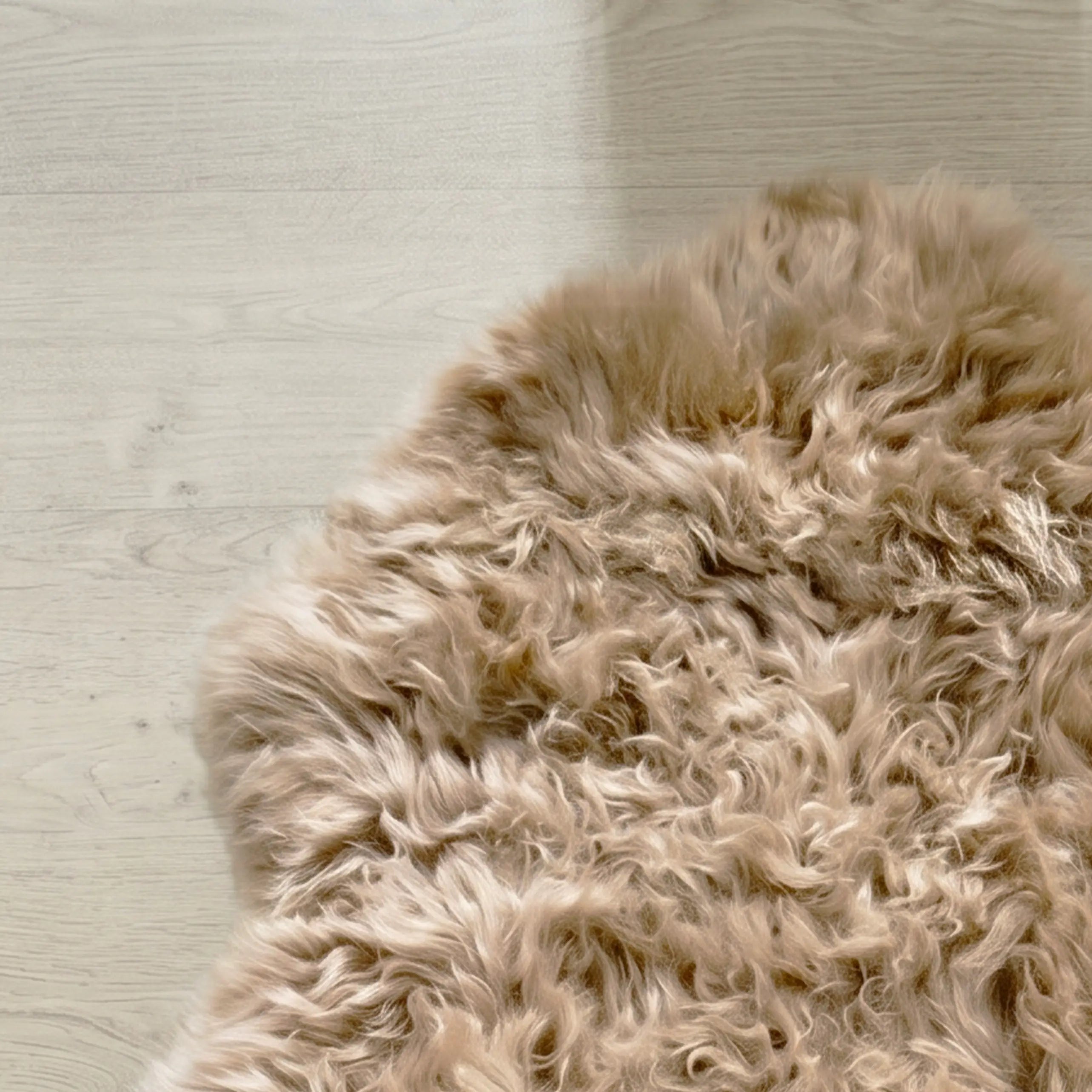 90cm Beige Sheepskin Rug