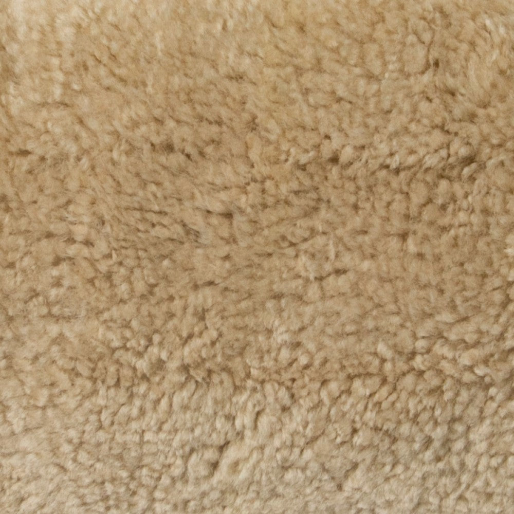 Beige Short Pile Sheepskin Boudoir Cushion - 30x50cm