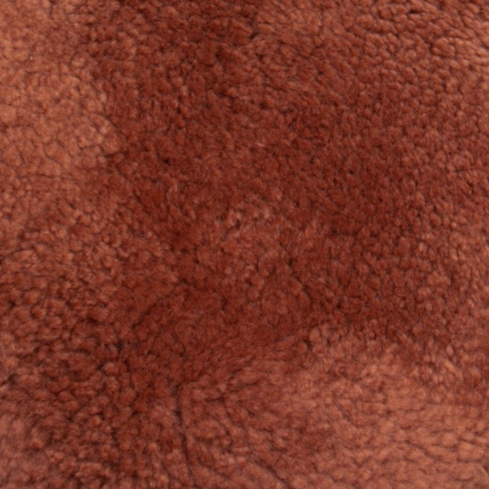 Coral Round Short Pile Sheepskin Cushion