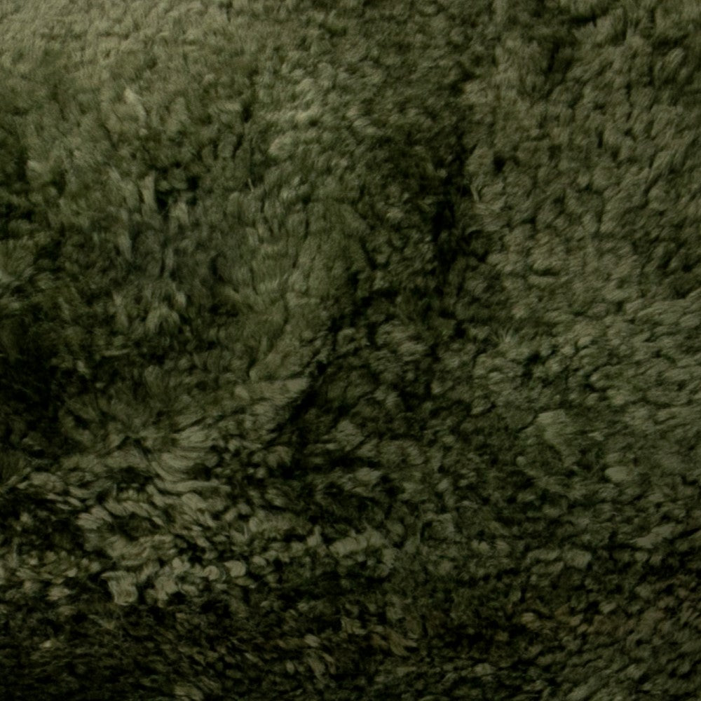 Khaki Green Short Pile Sheepskin Cushion