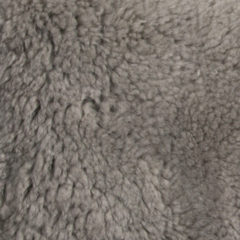 Grey Short Pile Sheepskin Boudoir Cushion - 30x50cm