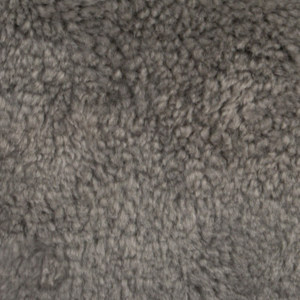 Grey Short Pile Sheepskin Square Cushion - 45x45cm