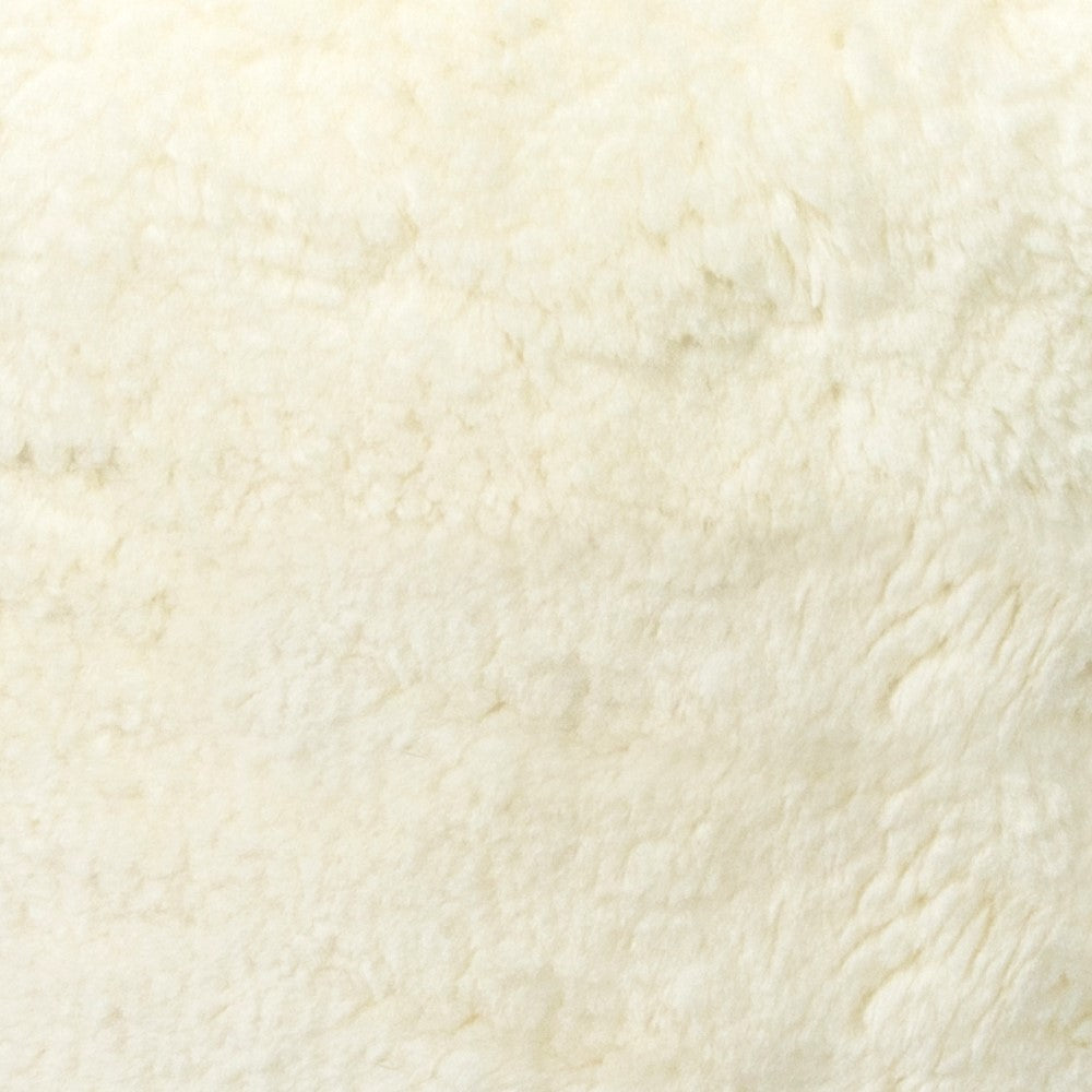 Ivory Short Pile Sheepskin Square Cushion - 45x45cm