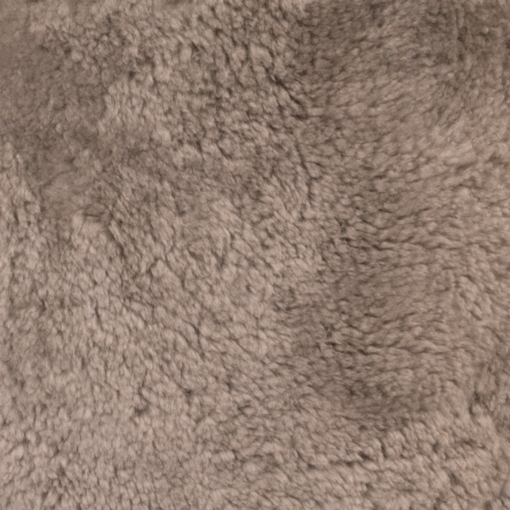 Grey Short Pile Sheepskin Pouf