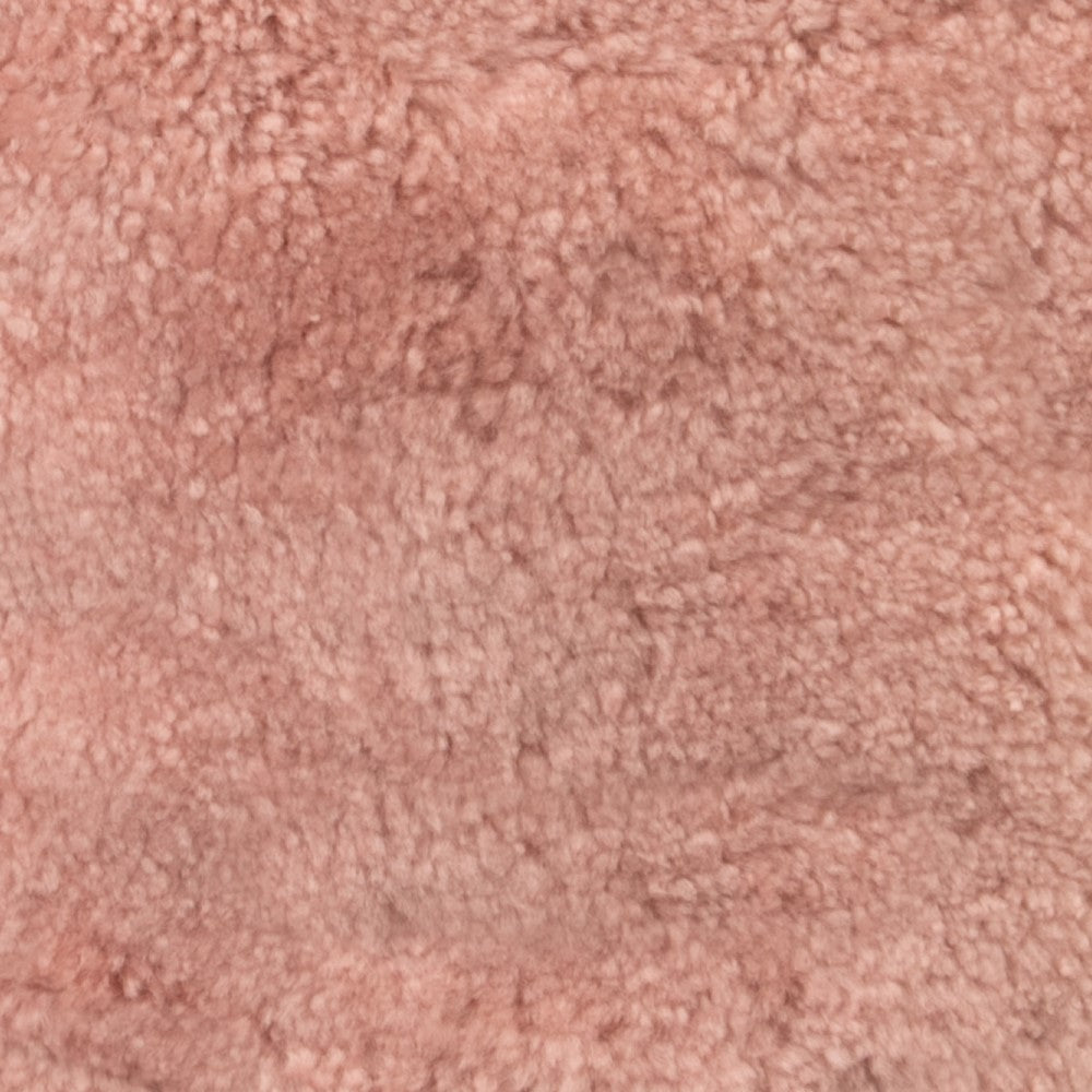 Pink Short Pile Sheepskin Pouf