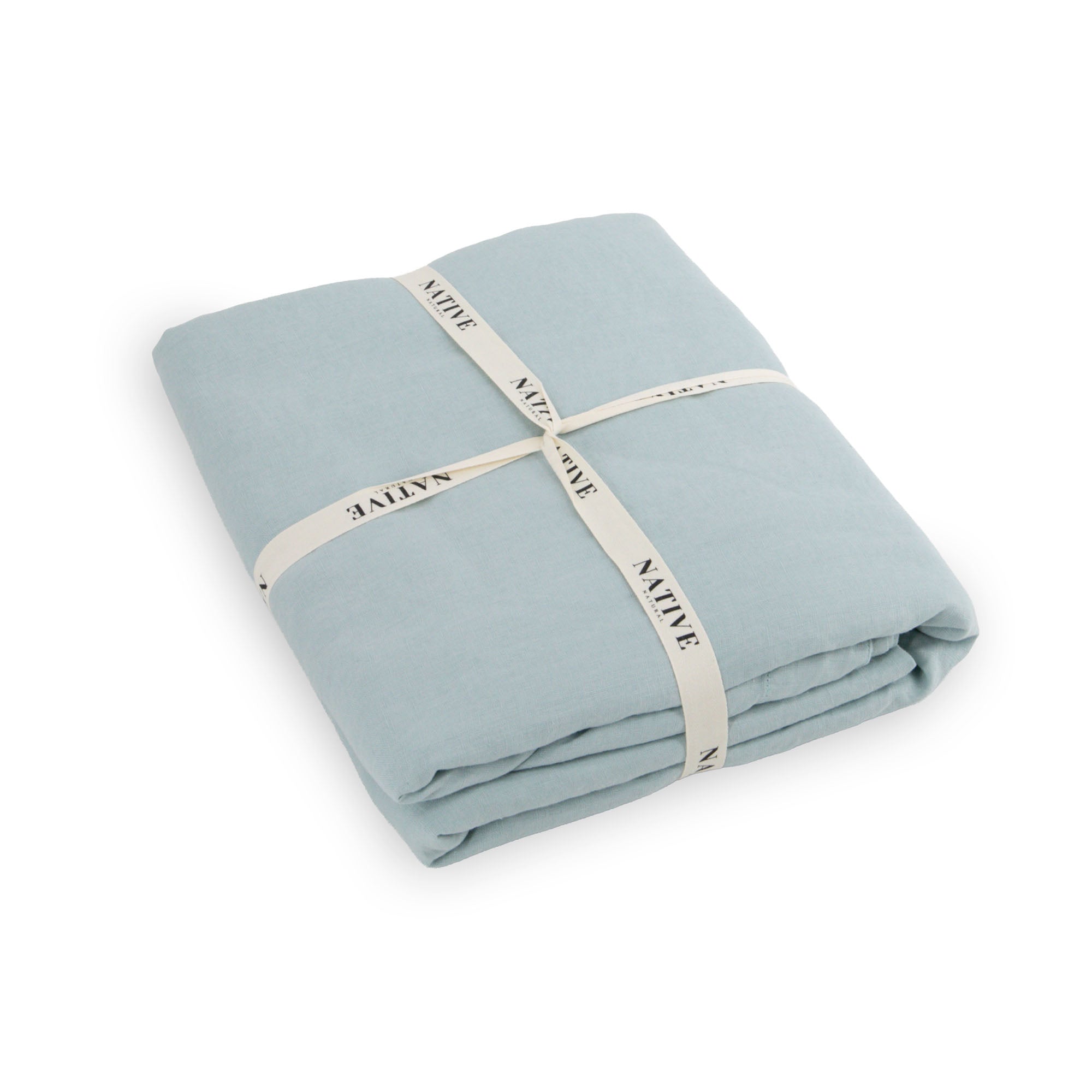 Aqua 100% Linen Duvet Cover