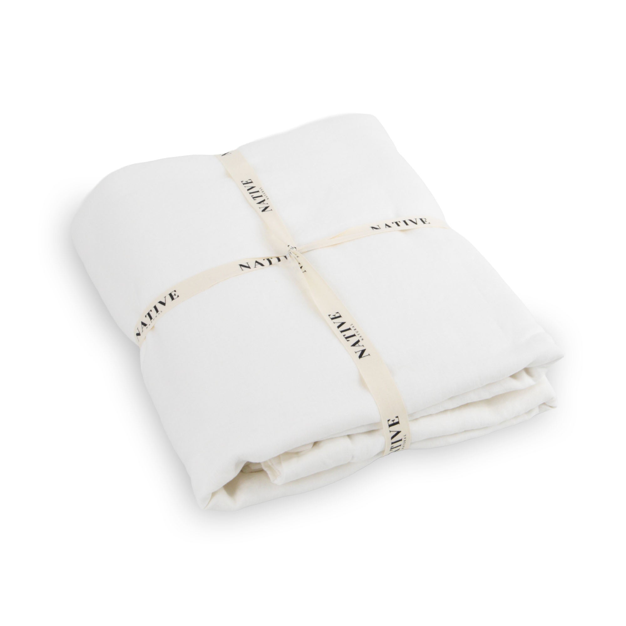 White 100% Linen Duvet Cover