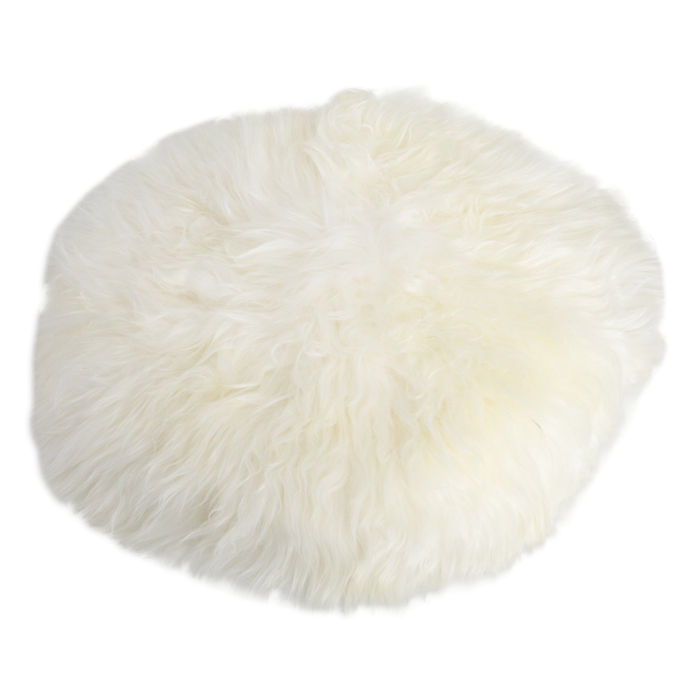 Sheepskin Chair Pad Round Ivory White